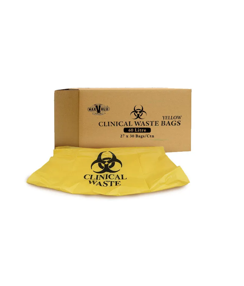 MaxValu Yellow Printed Clinical Waste Bags