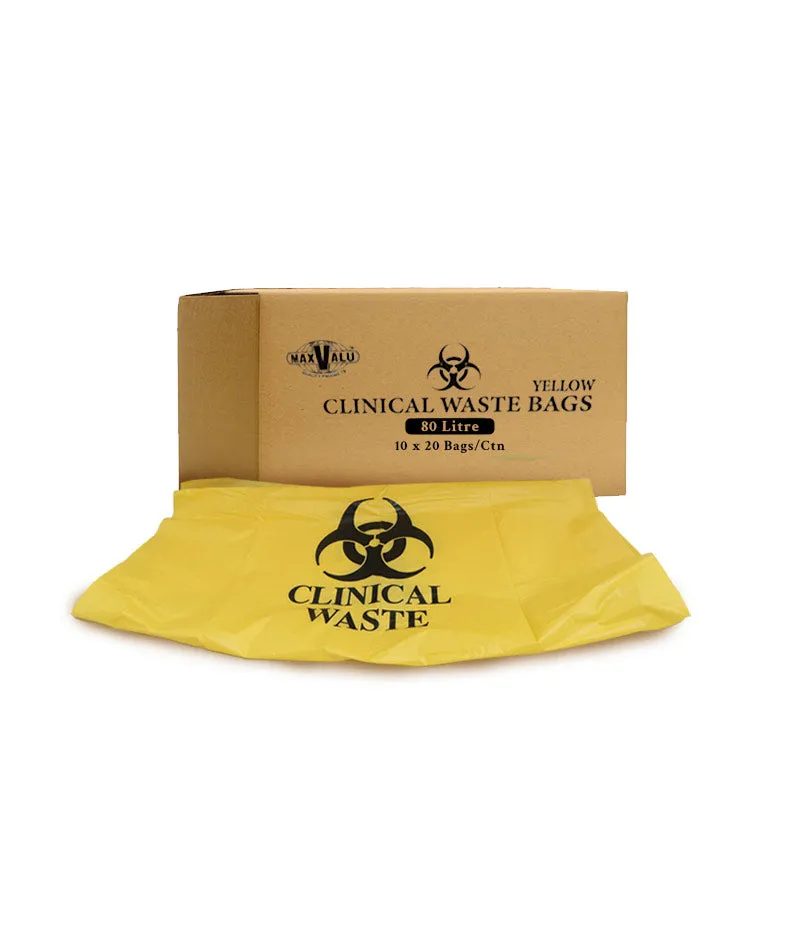 MaxValu Yellow Printed Clinical Waste Bags