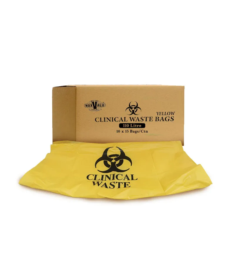 MaxValu Yellow Printed Clinical Waste Bags