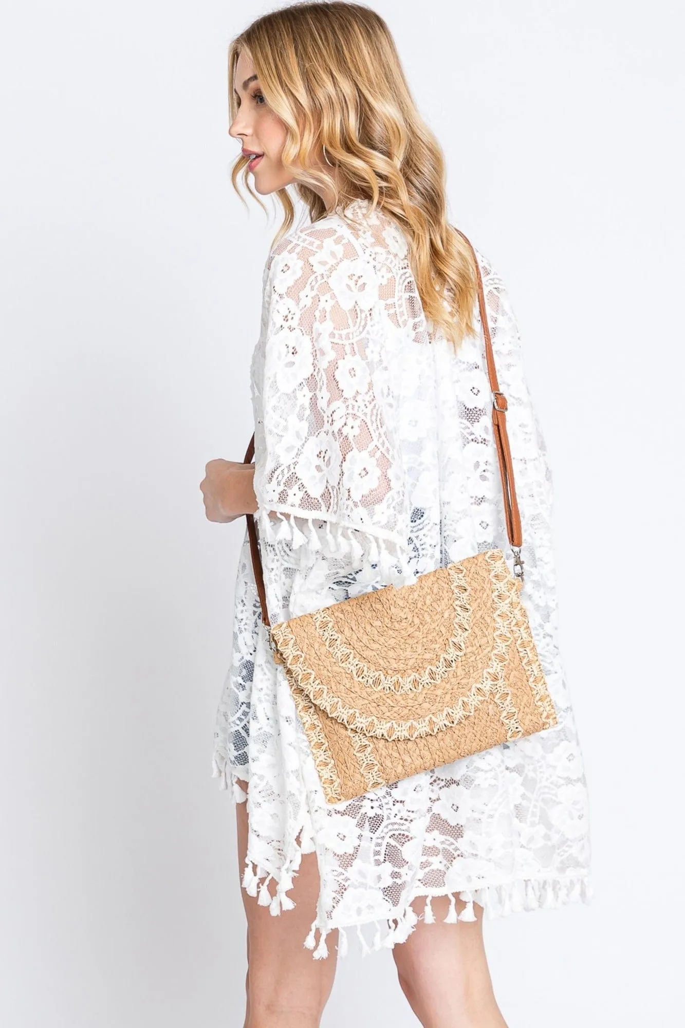 MB0211 Ariana Straw Crossbody/Clutch