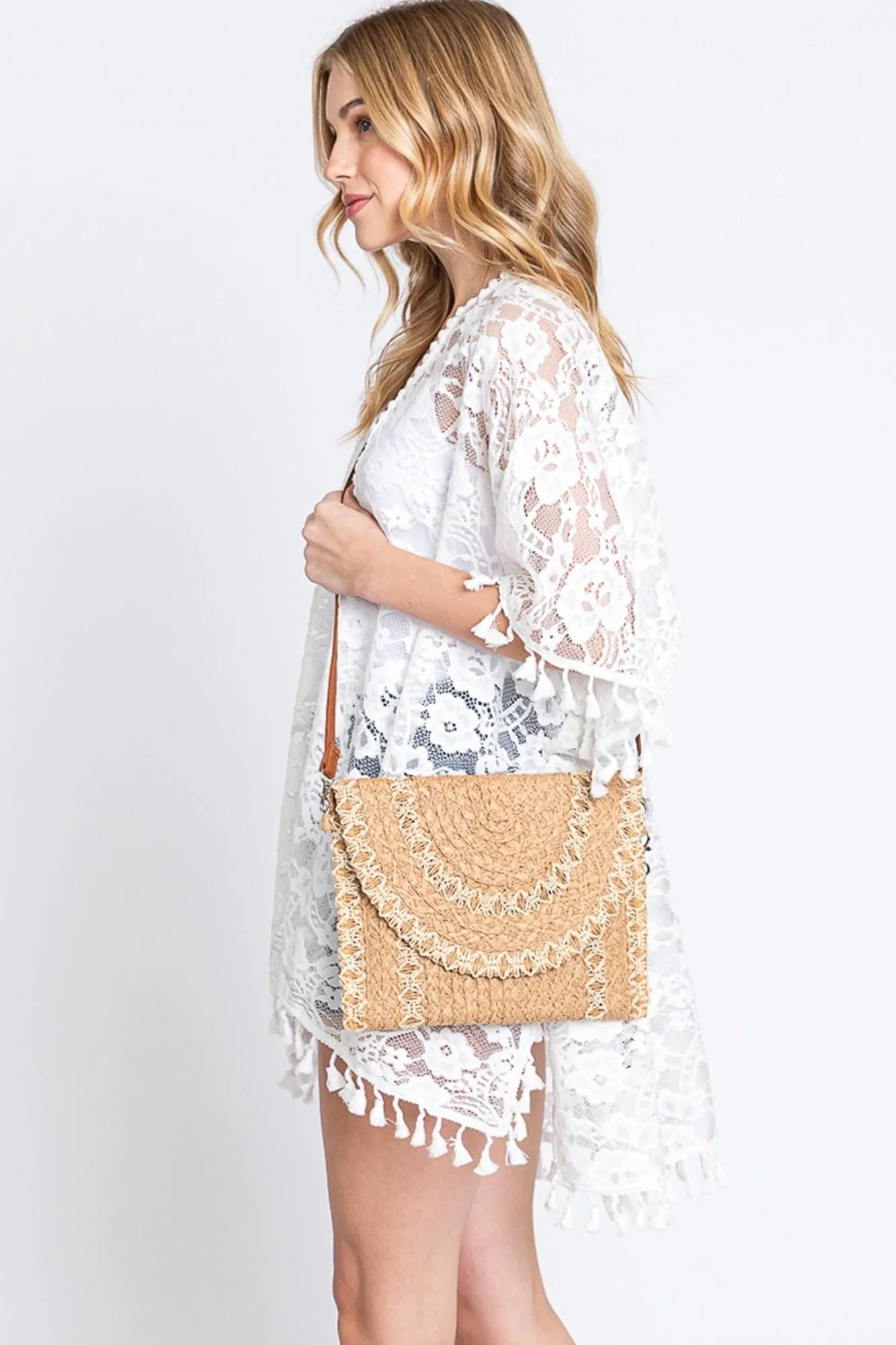 MB0211 Ariana Straw Crossbody/Clutch