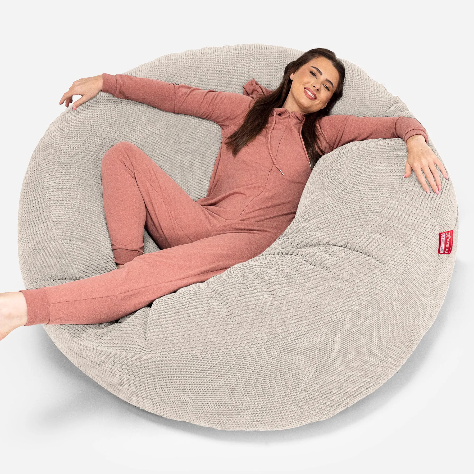 Mega Mammoth Bean Bag Sofa - Pom Pom Ivory