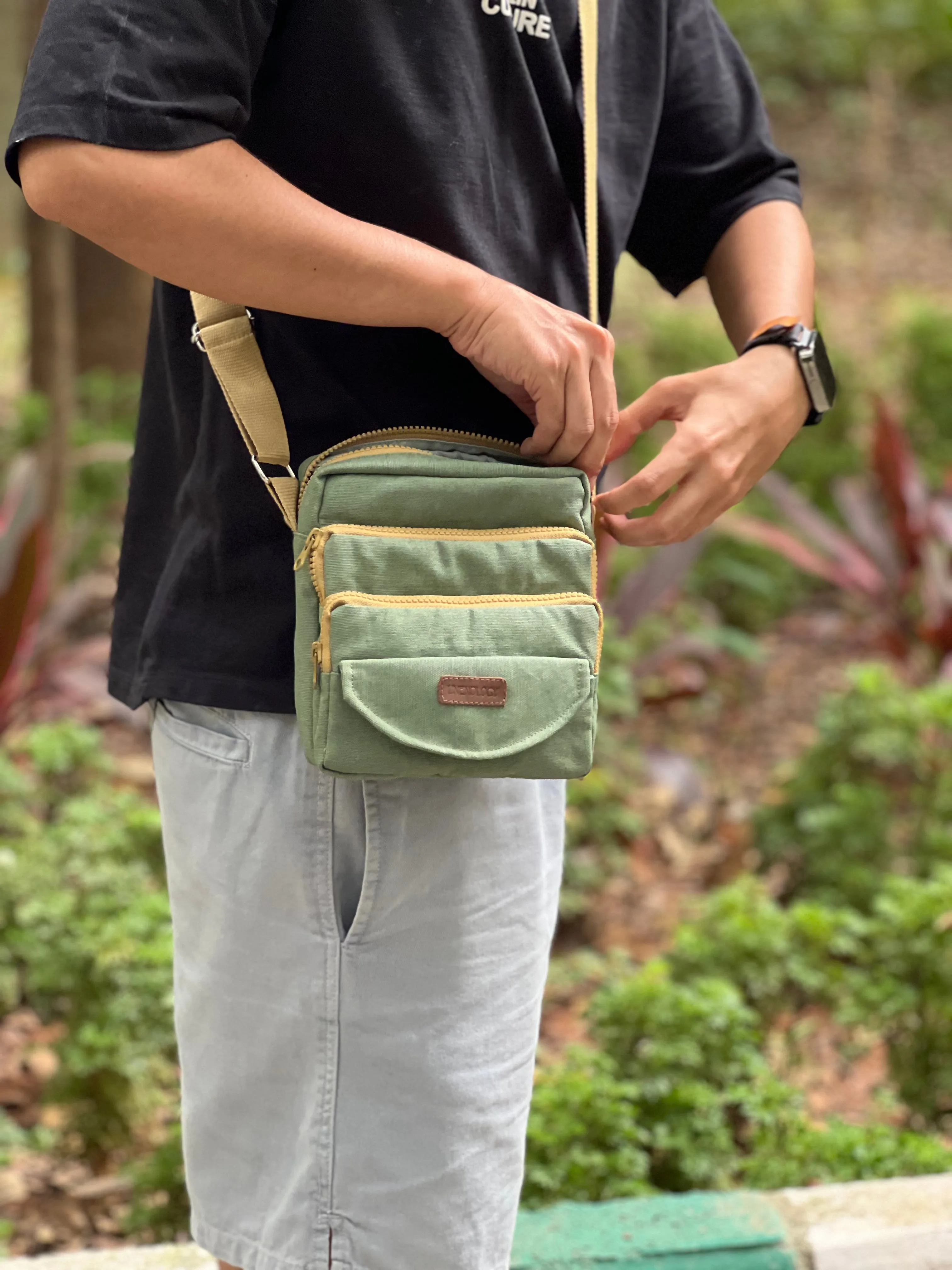 Meiji's Sling Bag - Loden Green