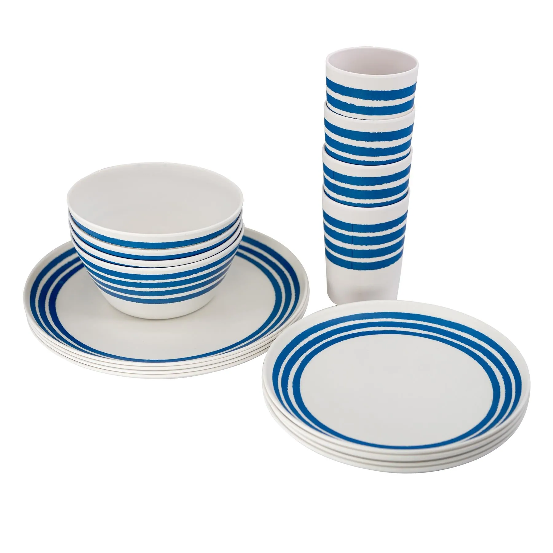 Melamine Camping Dinner Set For Four 16 Pieces