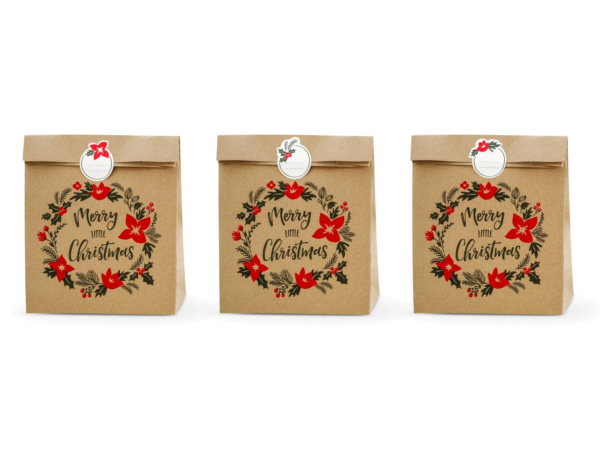 Merry Little Christmas Large Gift Bags Pack of 3