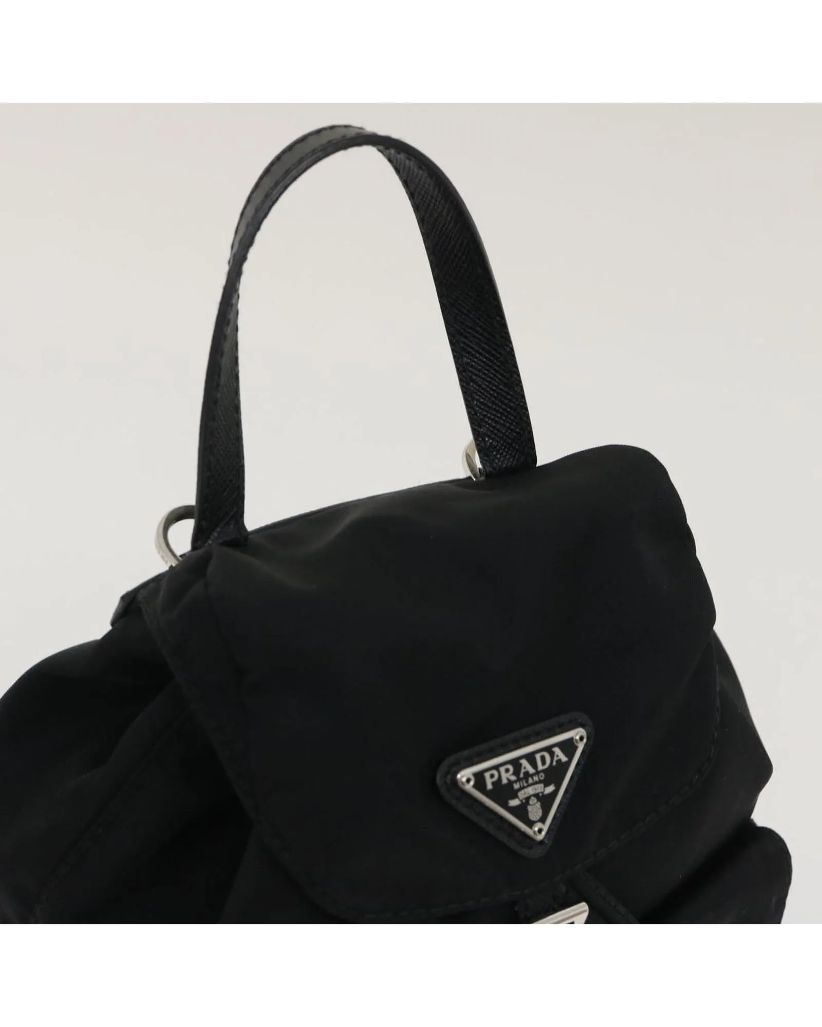 Mini Shoulder Bag Nylon Black Auth