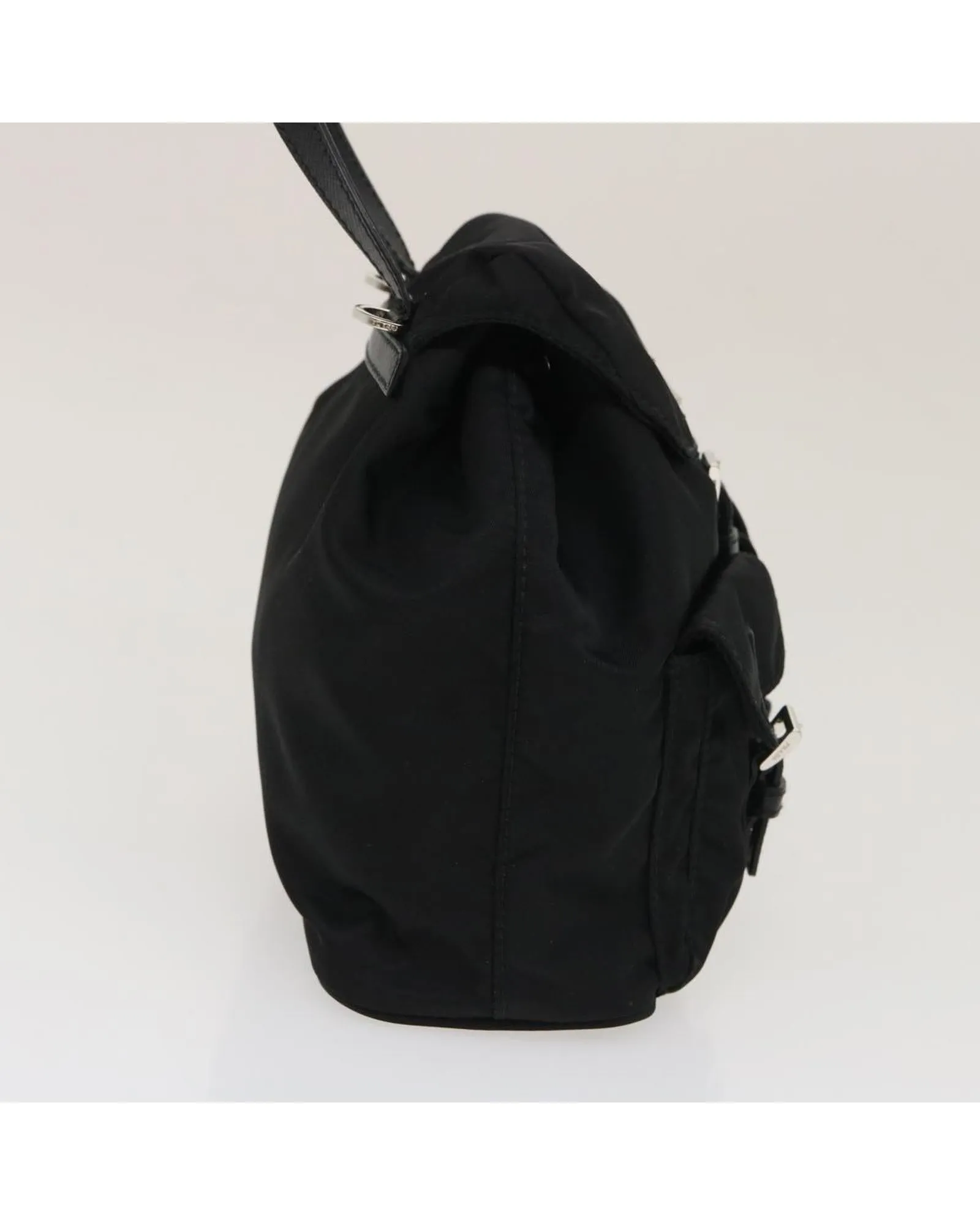 Mini Shoulder Bag Nylon Black Auth