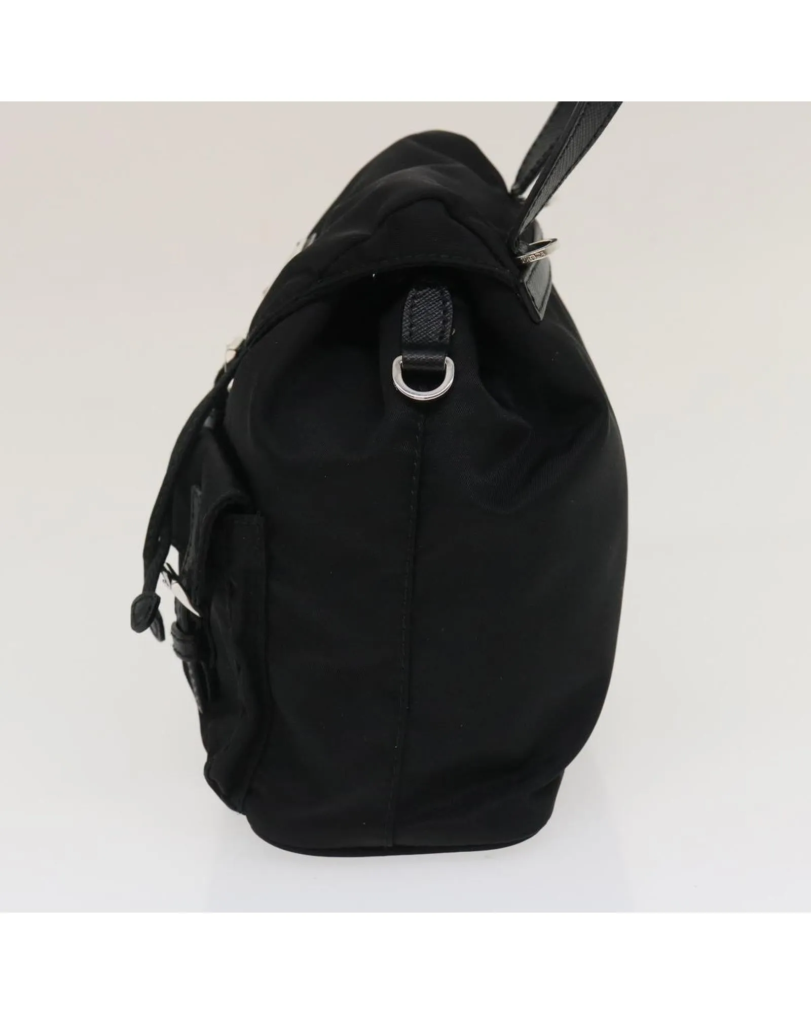 Mini Shoulder Bag Nylon Black Auth