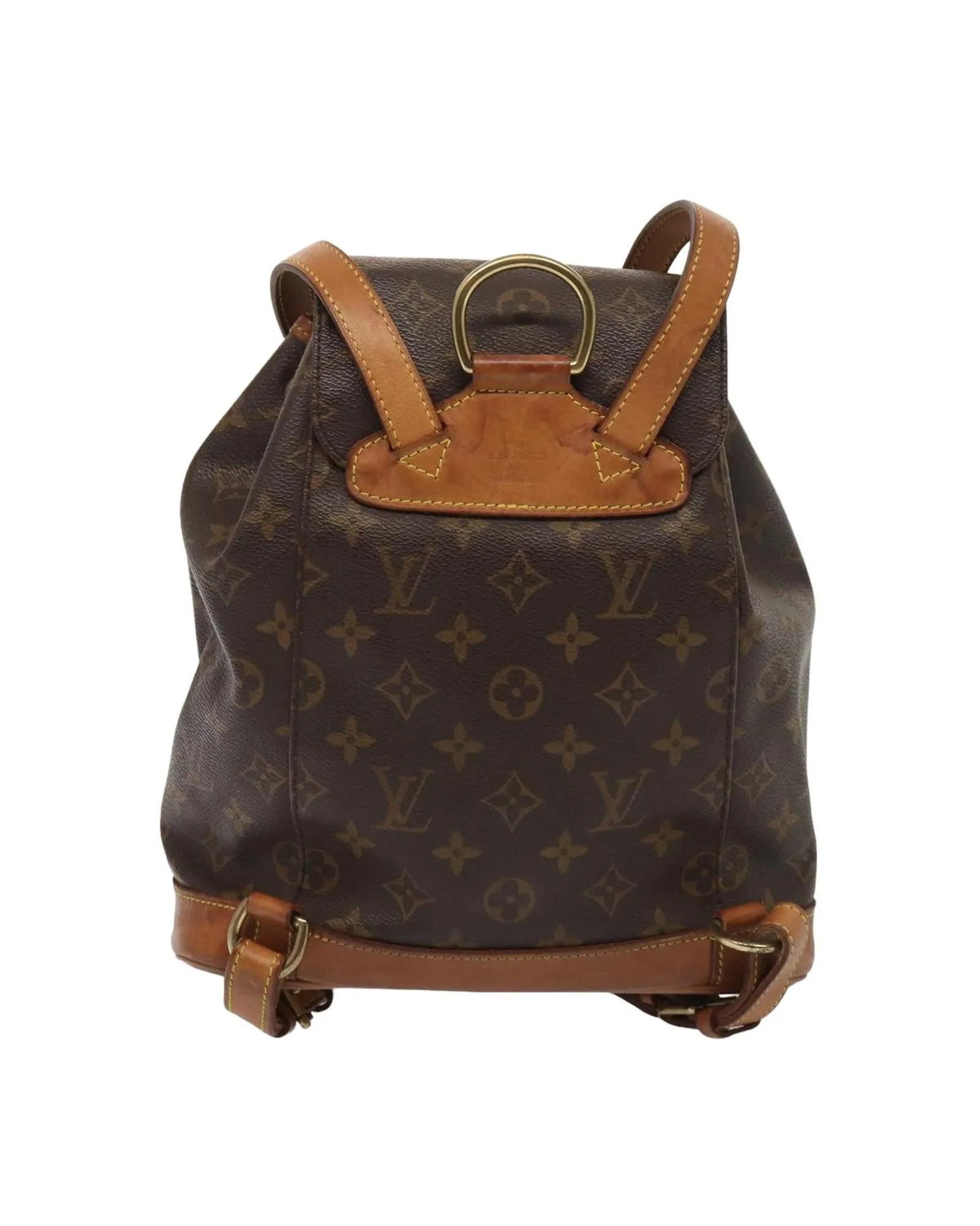 Monogram Canvas Backpack with Shoulder Strap and Serial Number