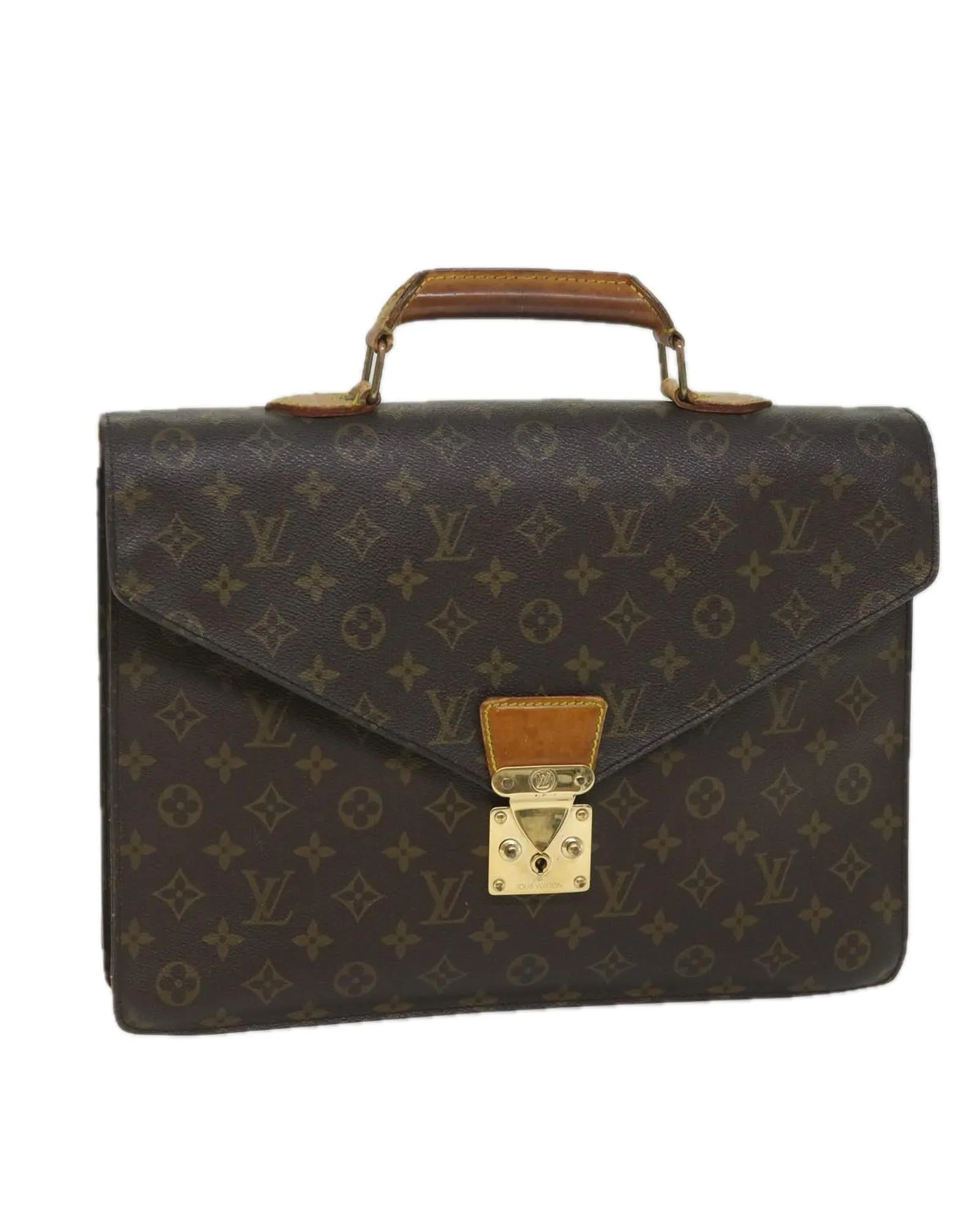 Monogram Canvas Briefcase with Accessories - Rank C