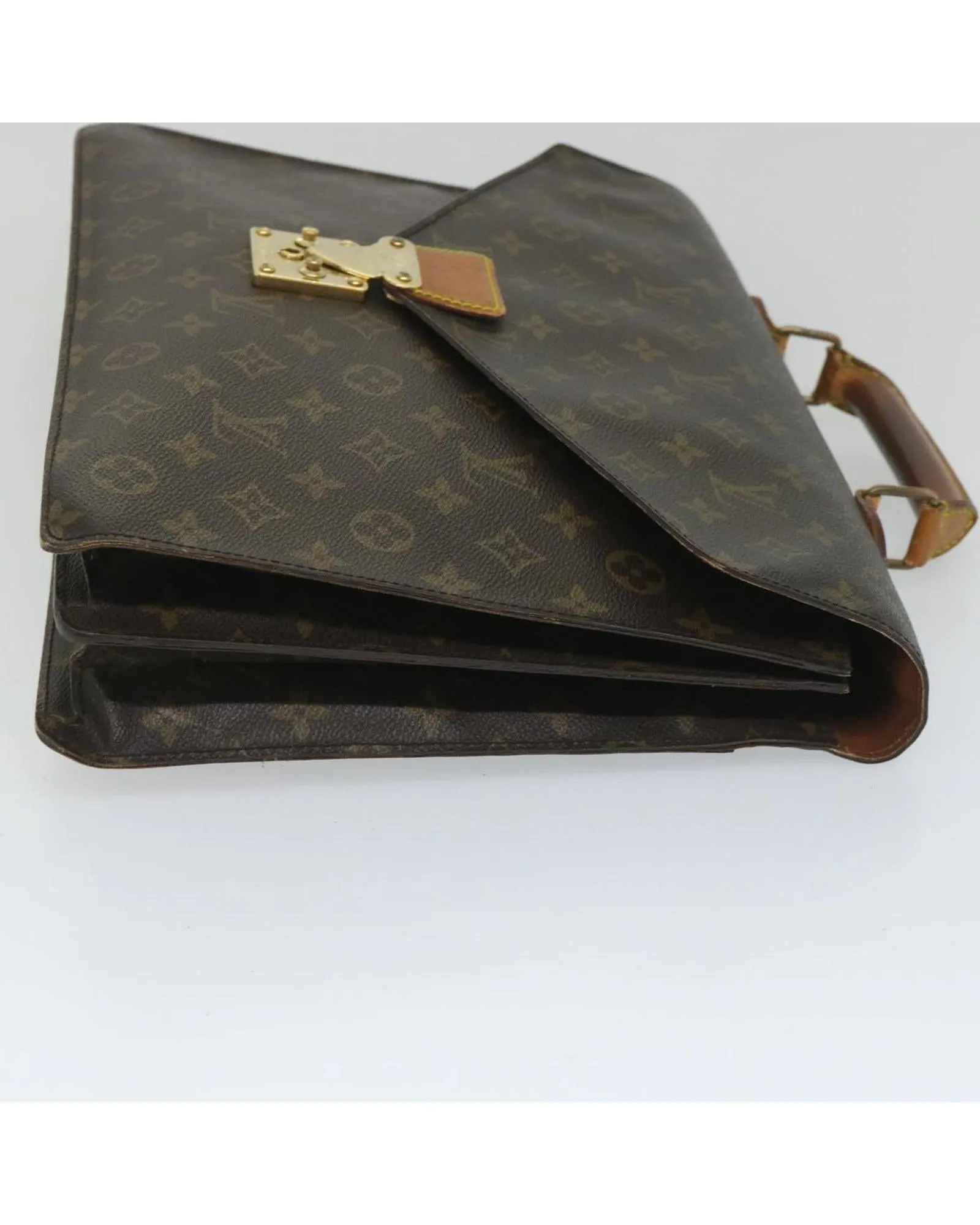 Monogram Canvas Briefcase with Accessories - Rank C