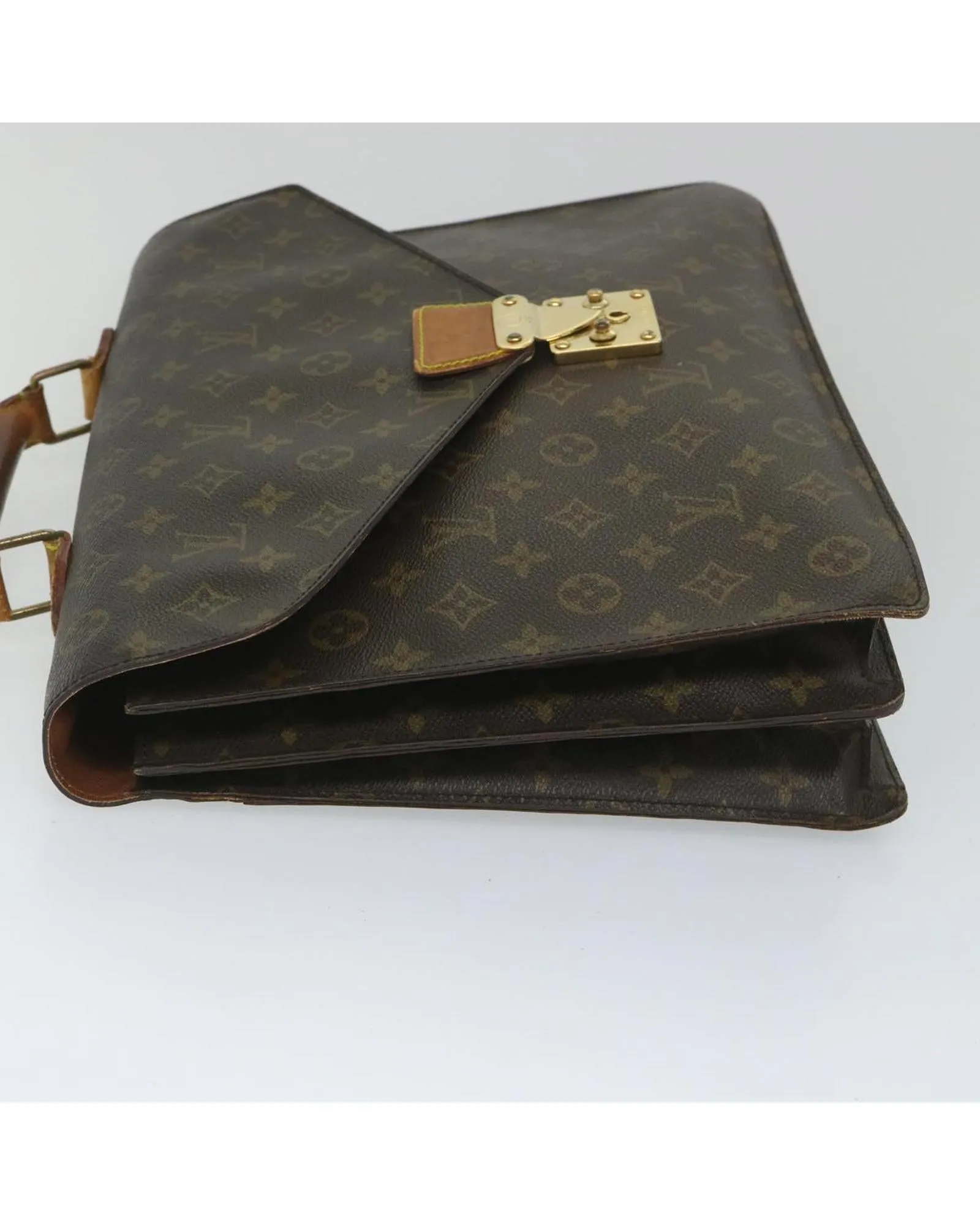 Monogram Canvas Briefcase with Accessories - Rank C