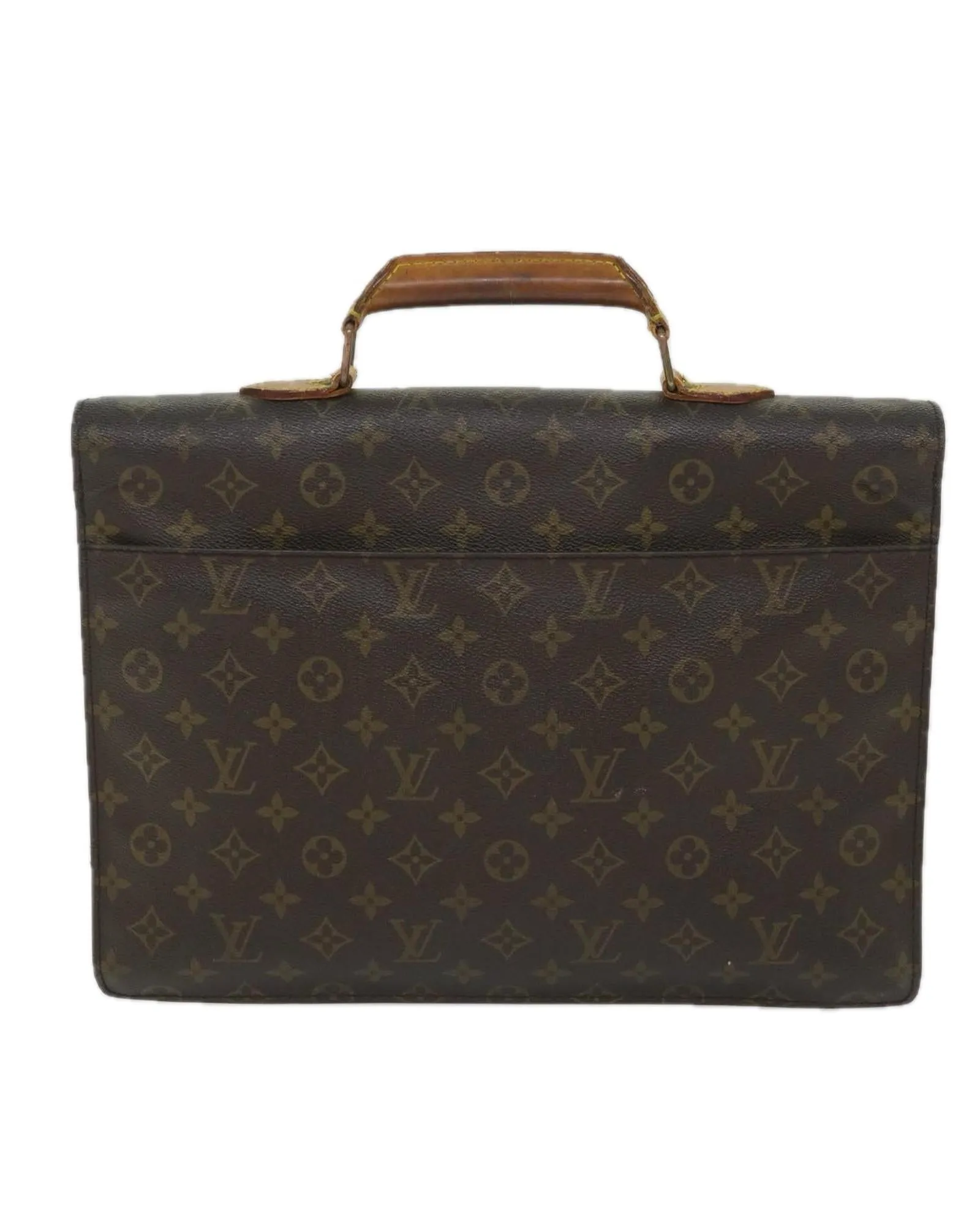 Monogram Canvas Briefcase with Accessories - Rank C