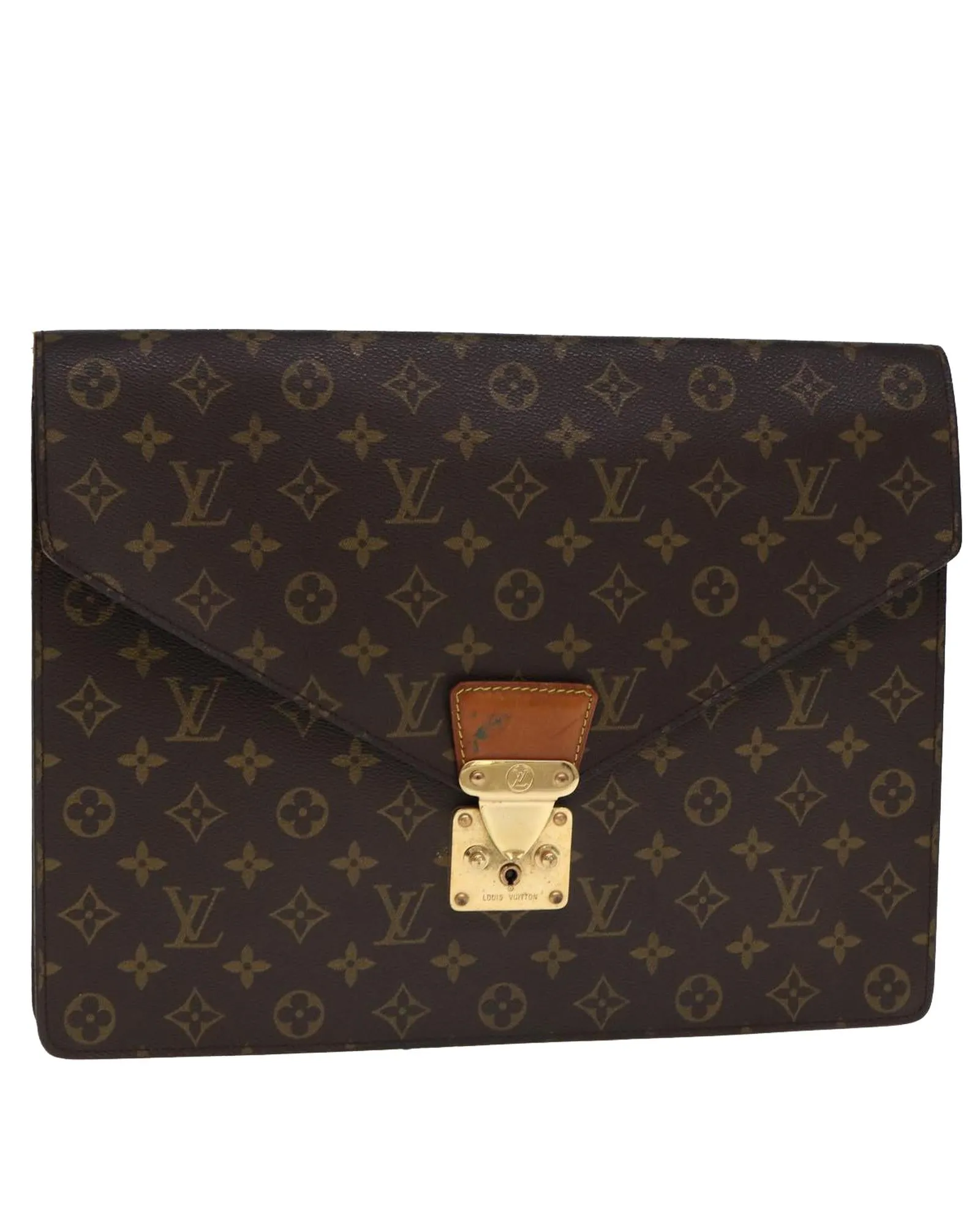 Monogram Canvas Briefcase with Classic Pattern