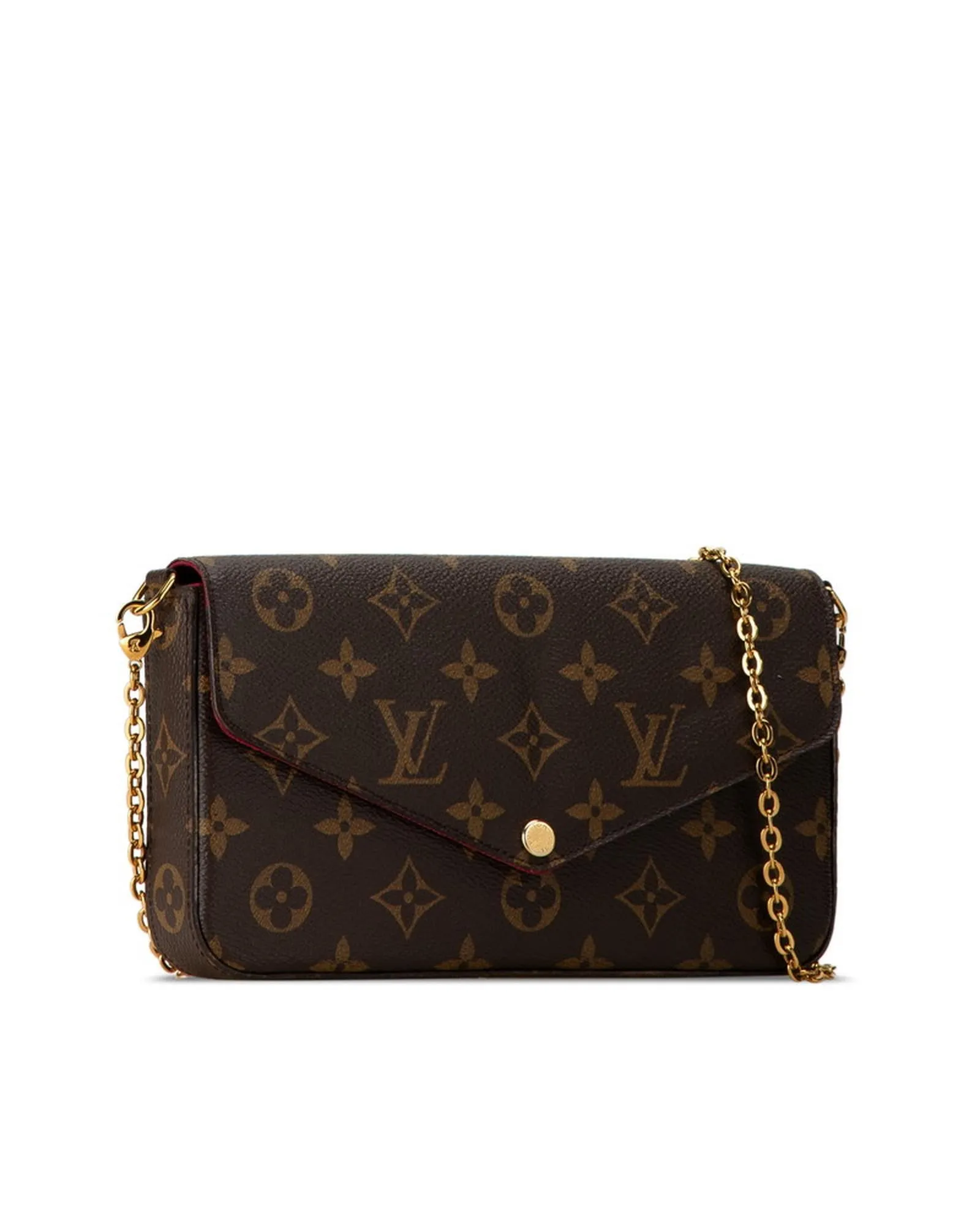 Monogram Canvas Chain Crossbody Bag with Shoulder Strap