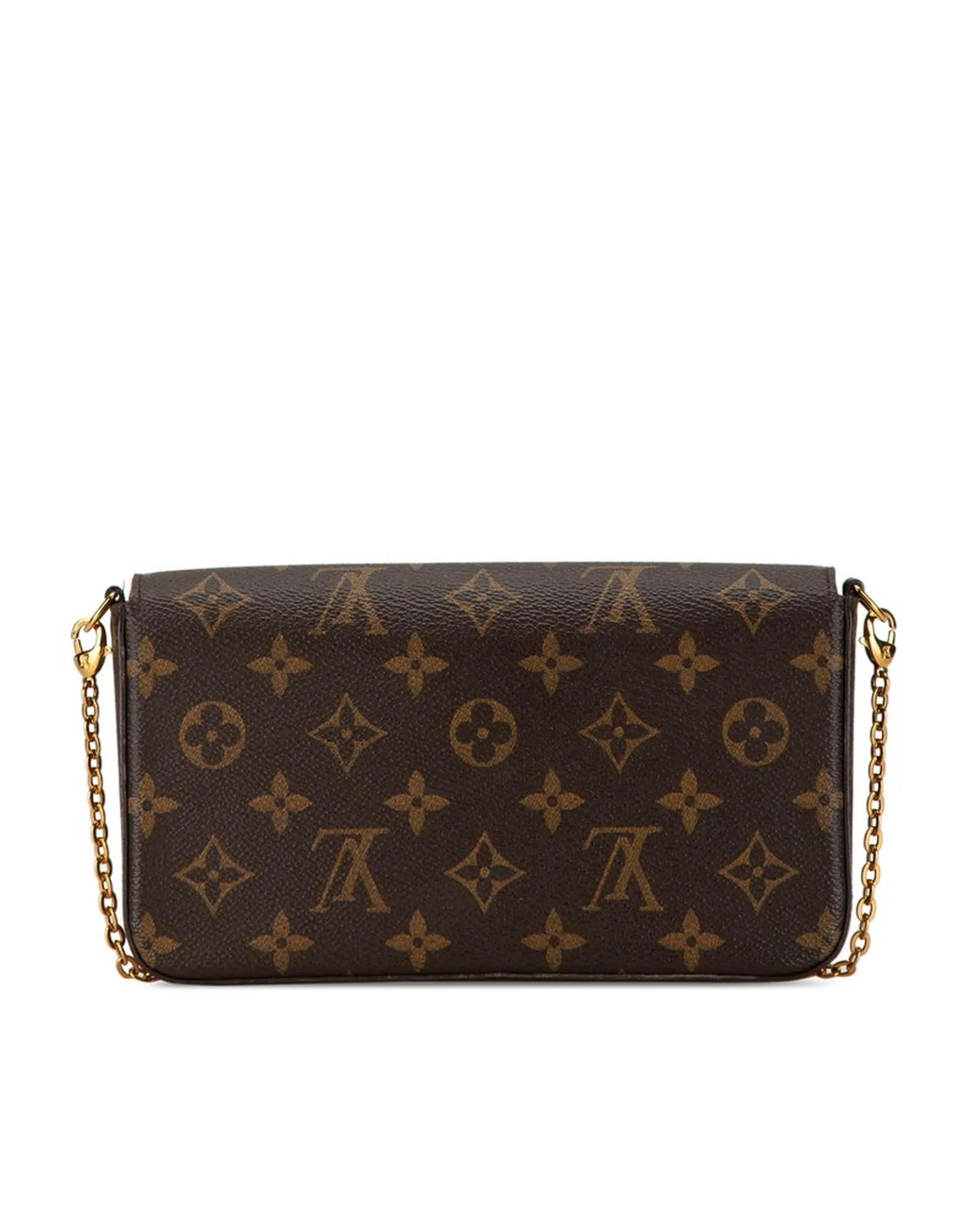 Monogram Canvas Chain Crossbody Bag with Shoulder Strap