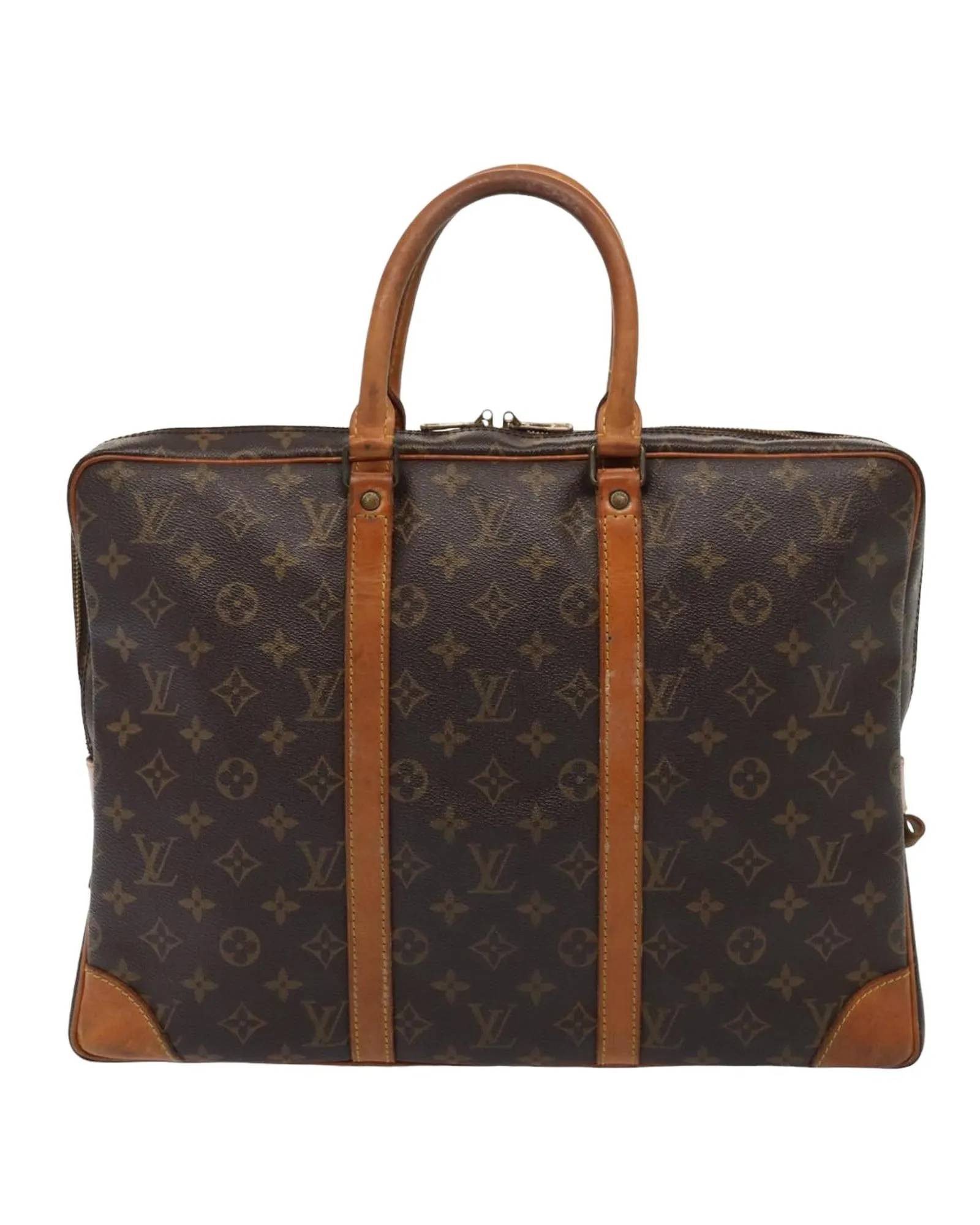 Monogram Canvas Porte Documents Voyage Business Bag