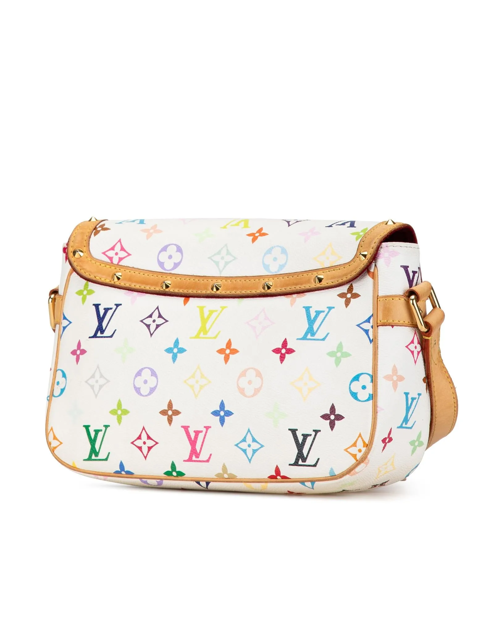 Monogram Multicolore Canvas Bag with Vachetta Leather Trim and Studs Detail