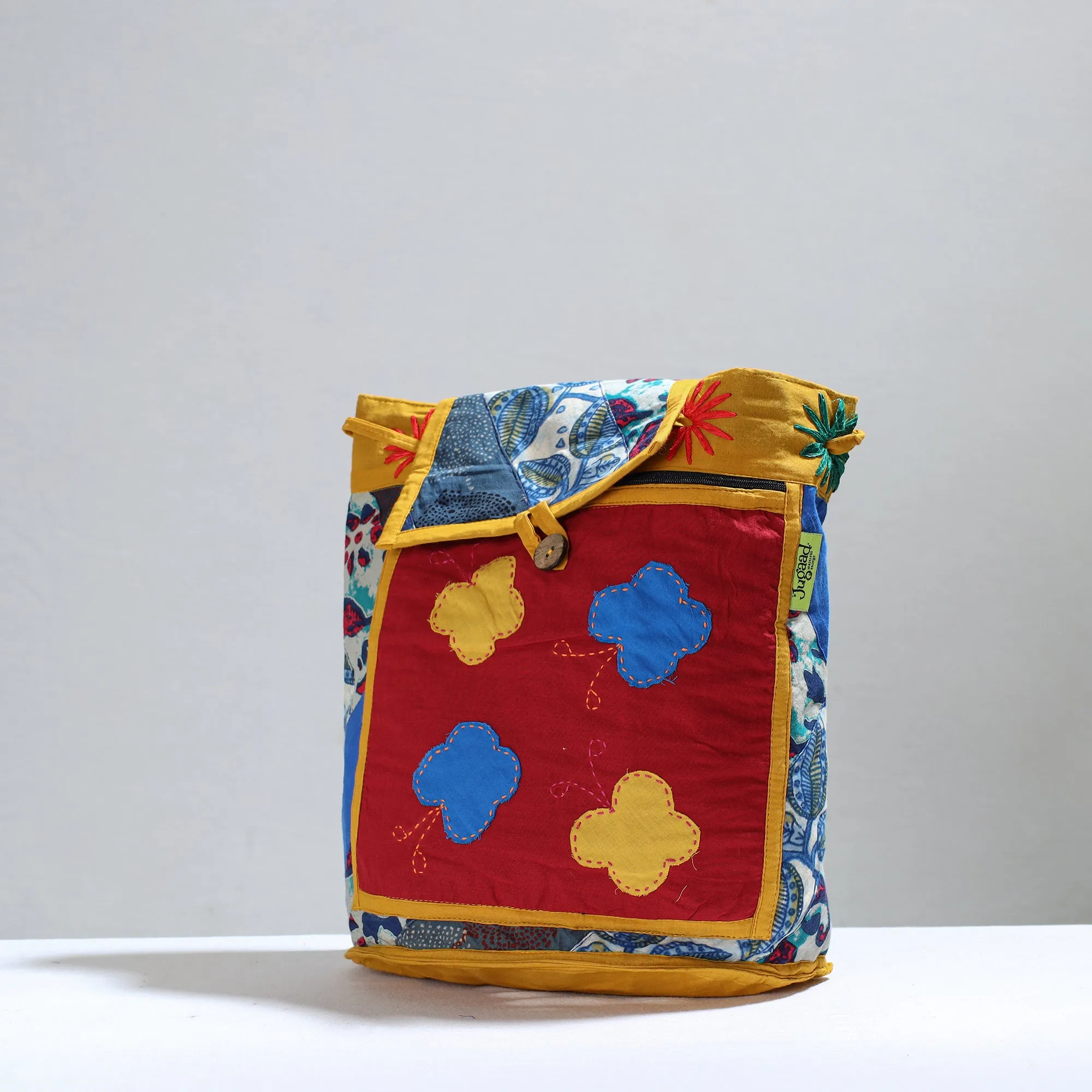 Multicolor - Jugaad Patchwork Handmade Pithu Bag 97