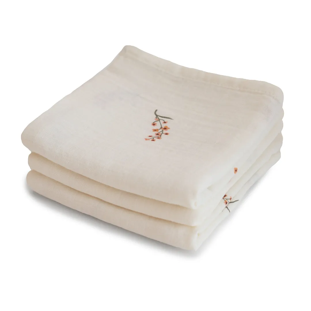 Mushie Organic Cotton Muslin Cloths- 3 Pack