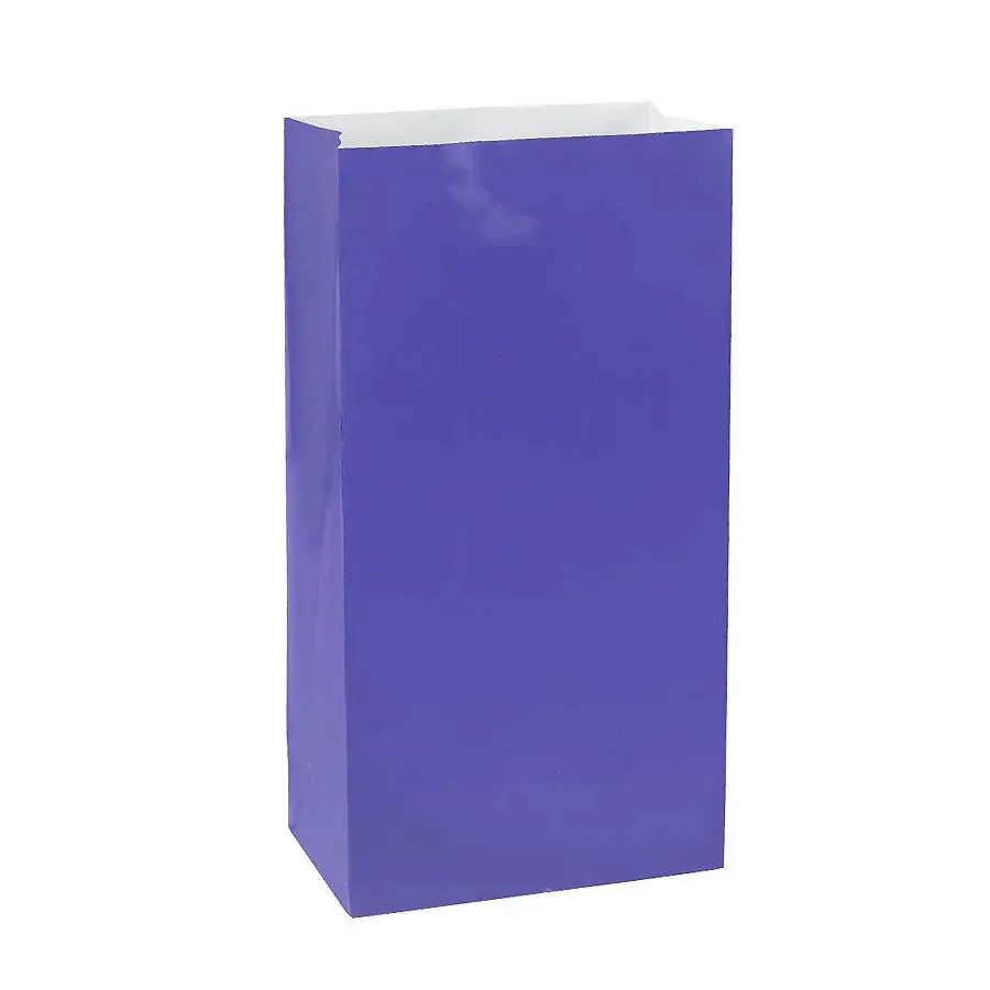 New Purple Party Bags 13cm x 25cm - 12 Pkt