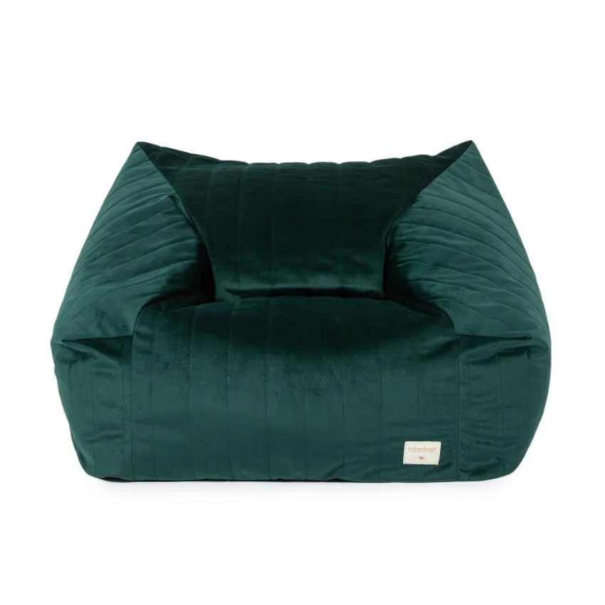 Nobodinoz Chelsea Velvet Beanbag | Jungle Green