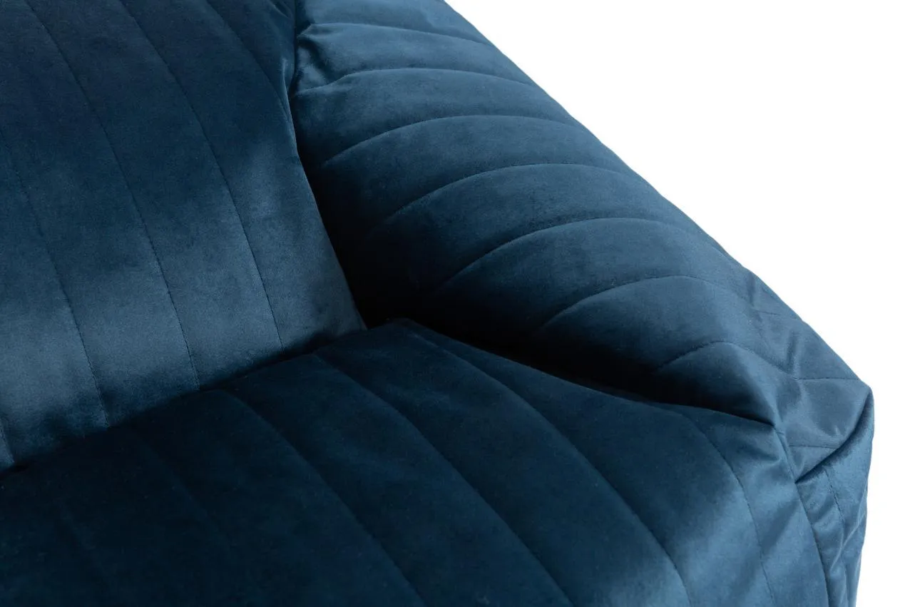 Nobodinoz Chelsea Velvet Beanbag | Night Blue