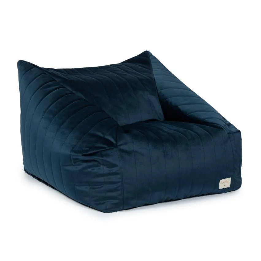 Nobodinoz Chelsea Velvet Beanbag | Night Blue