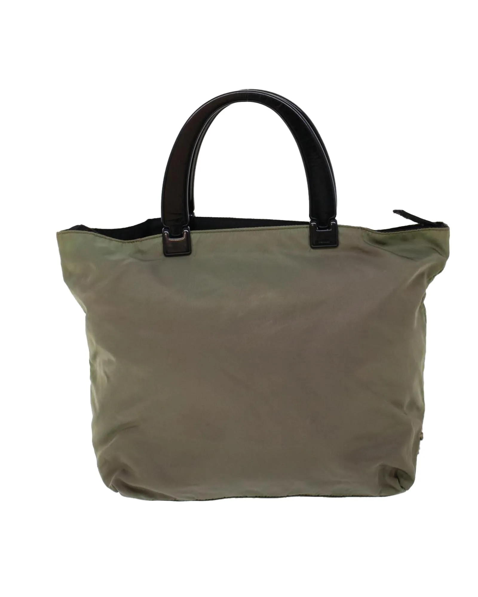 Nylon Khaki Hand Bag