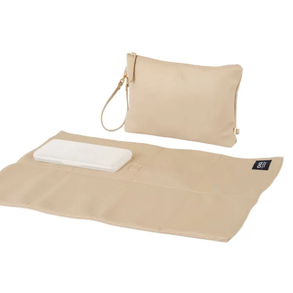 OiOi Nappy Changing Pouch - Oat Dimple