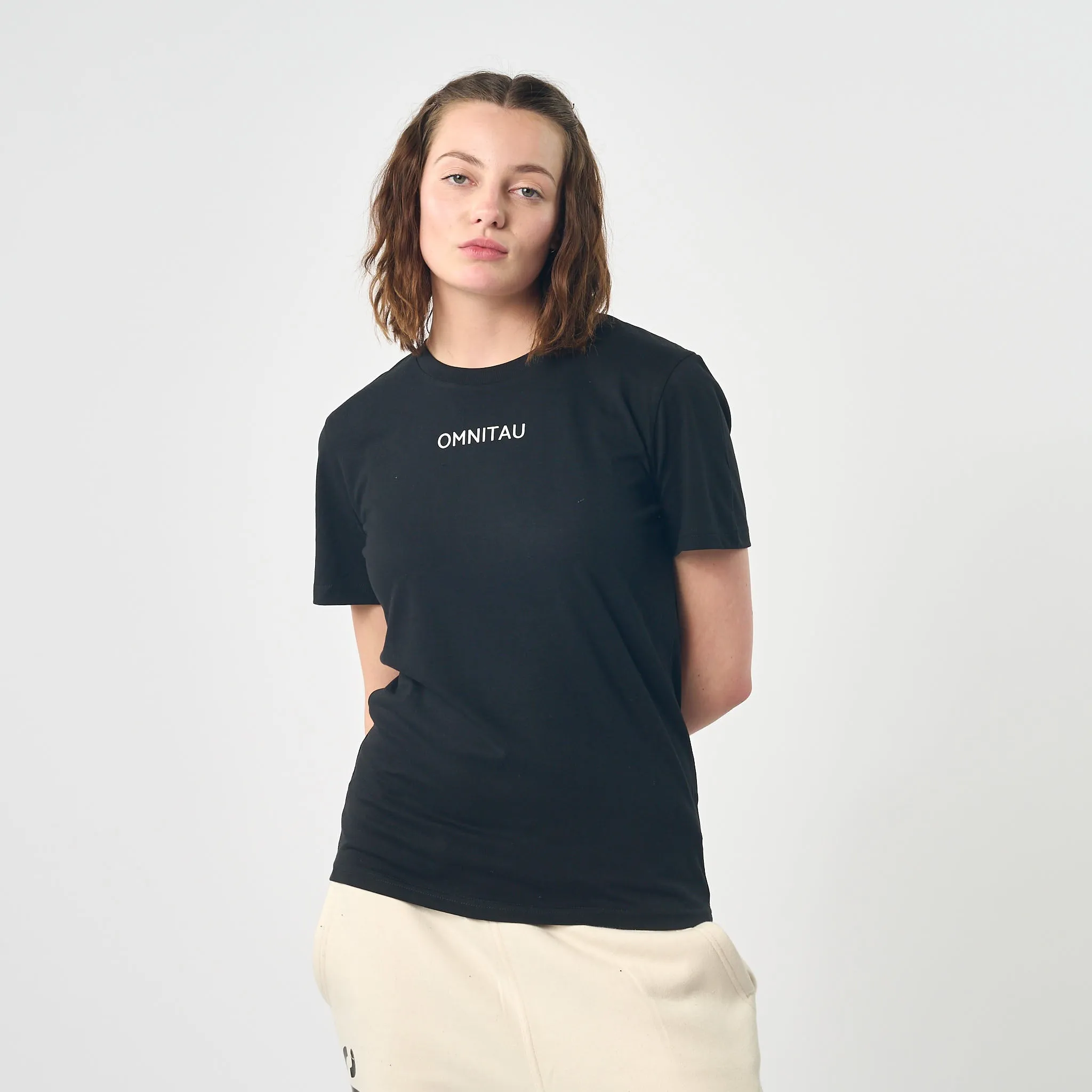 Omnitau Women's Pimlico Organic Cotton Crew Neck T-Shirt - Black