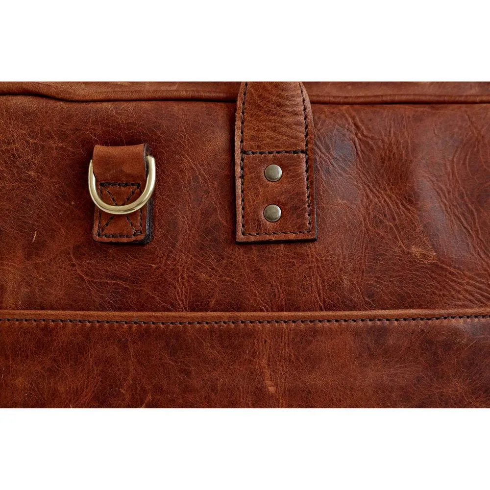 ONA The Leather Kingston Laptop Briefcase - Antique Cognac (ONA040LBR)