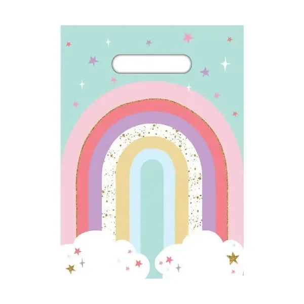 Pastel Rainbow Loot Bags - 8 Pkt