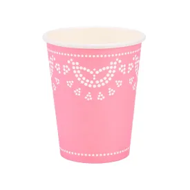 Pink Lovely Lace Cups (10 pack)