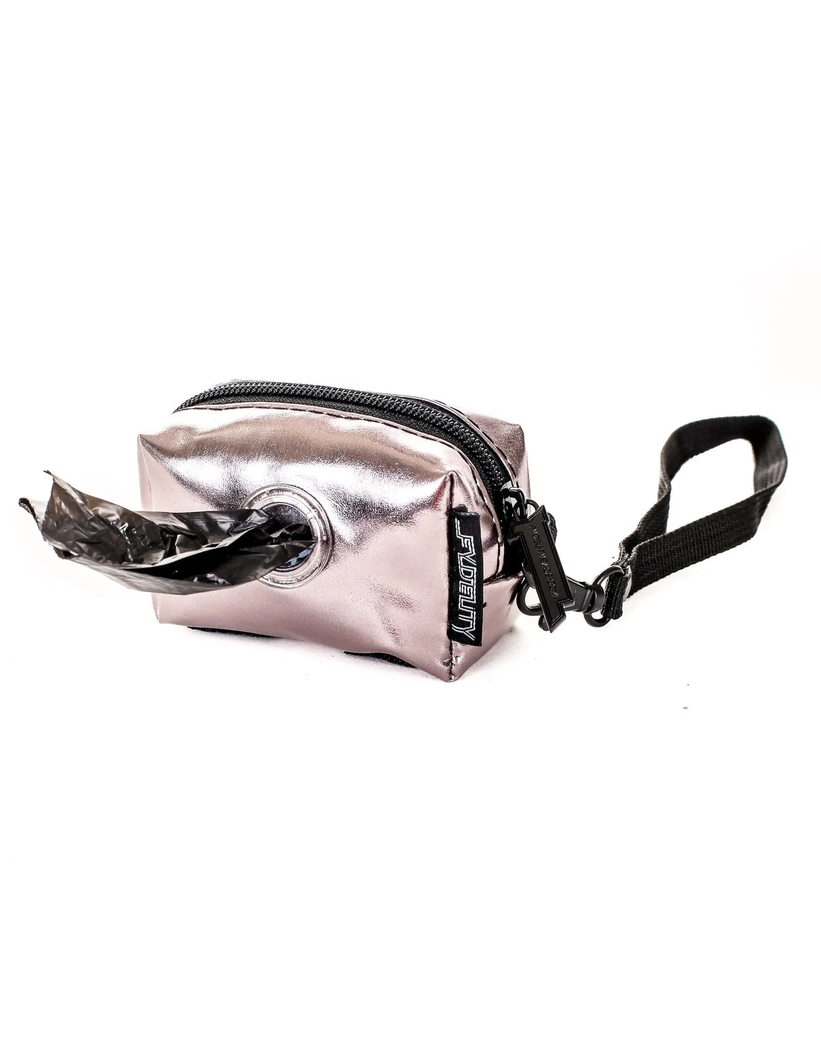 poopyCUTE | Cute Poop Bag Holder | METALLIC Pewter