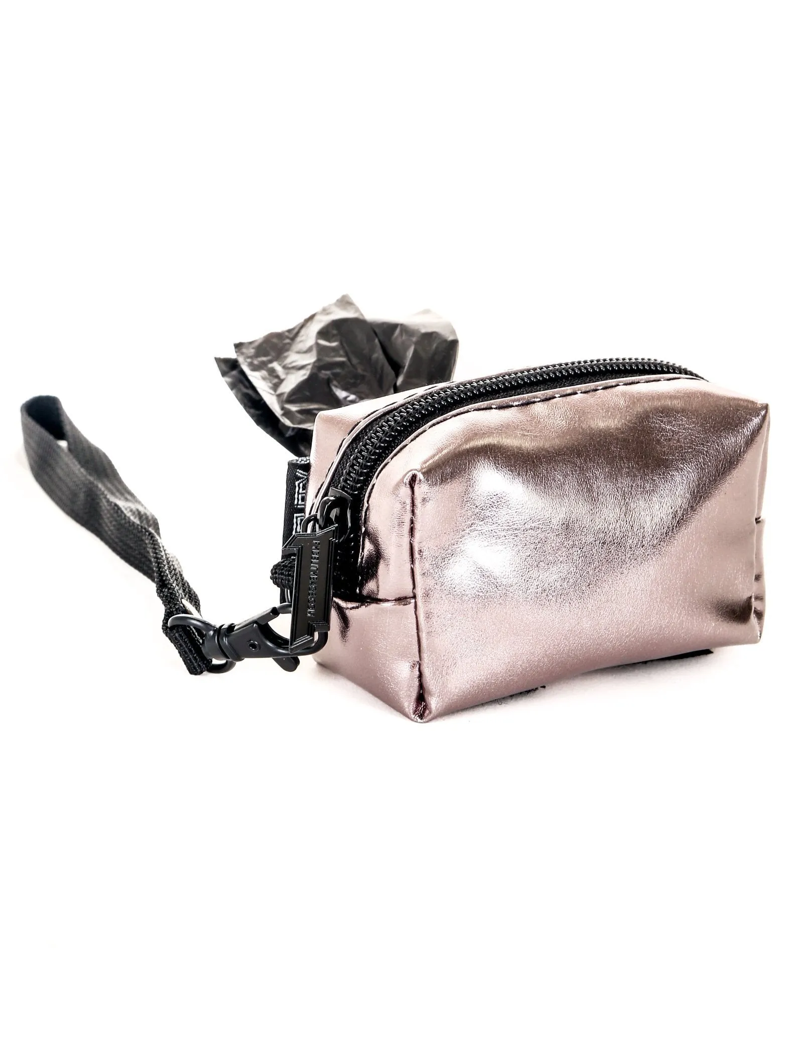 poopyCUTE | Cute Poop Bag Holder | METALLIC Pewter