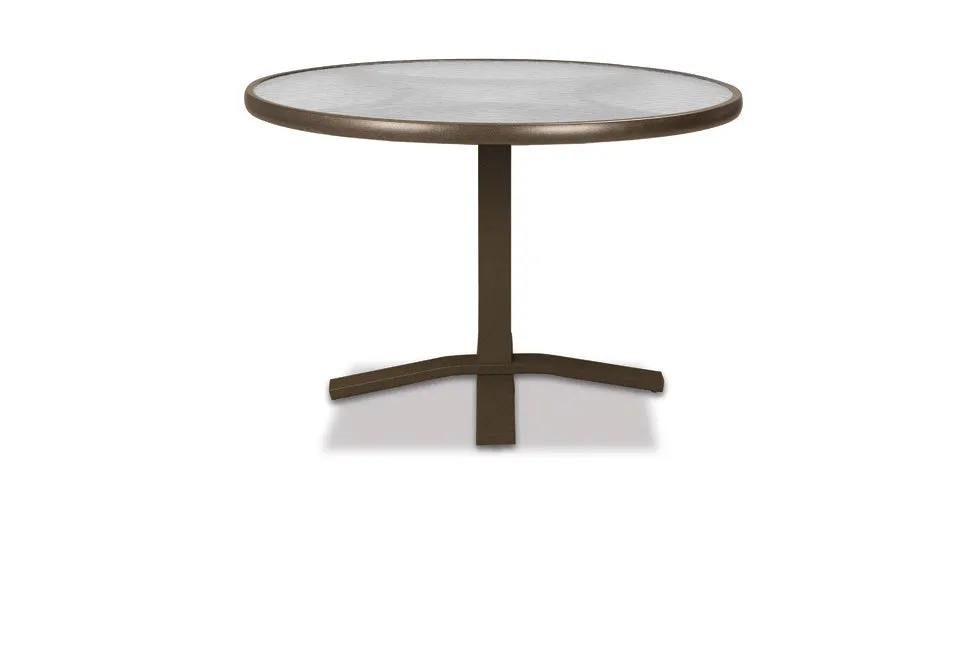 Round Glass Top Dining Height Table