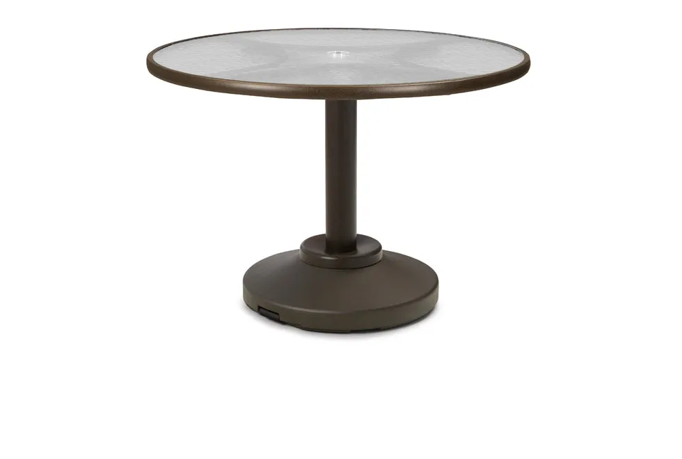 Round Glass Top Dining Height Table