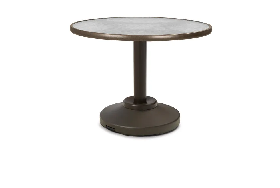 Round Glass Top Dining Height Table