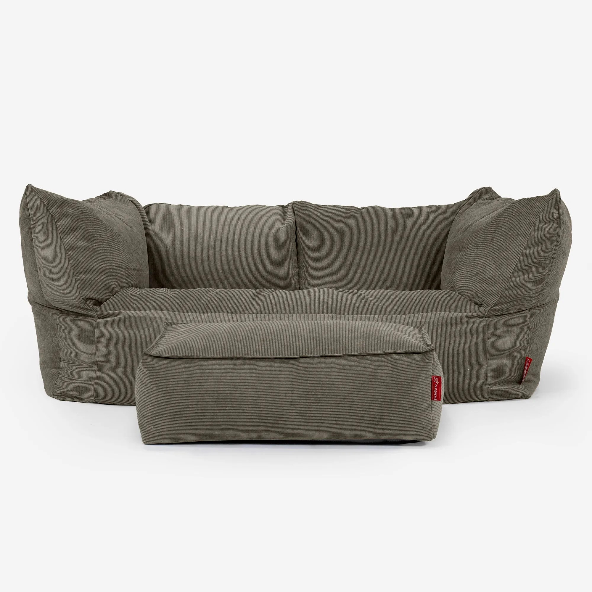 Ruben Bean Bag Sofa - Needlecord Olive