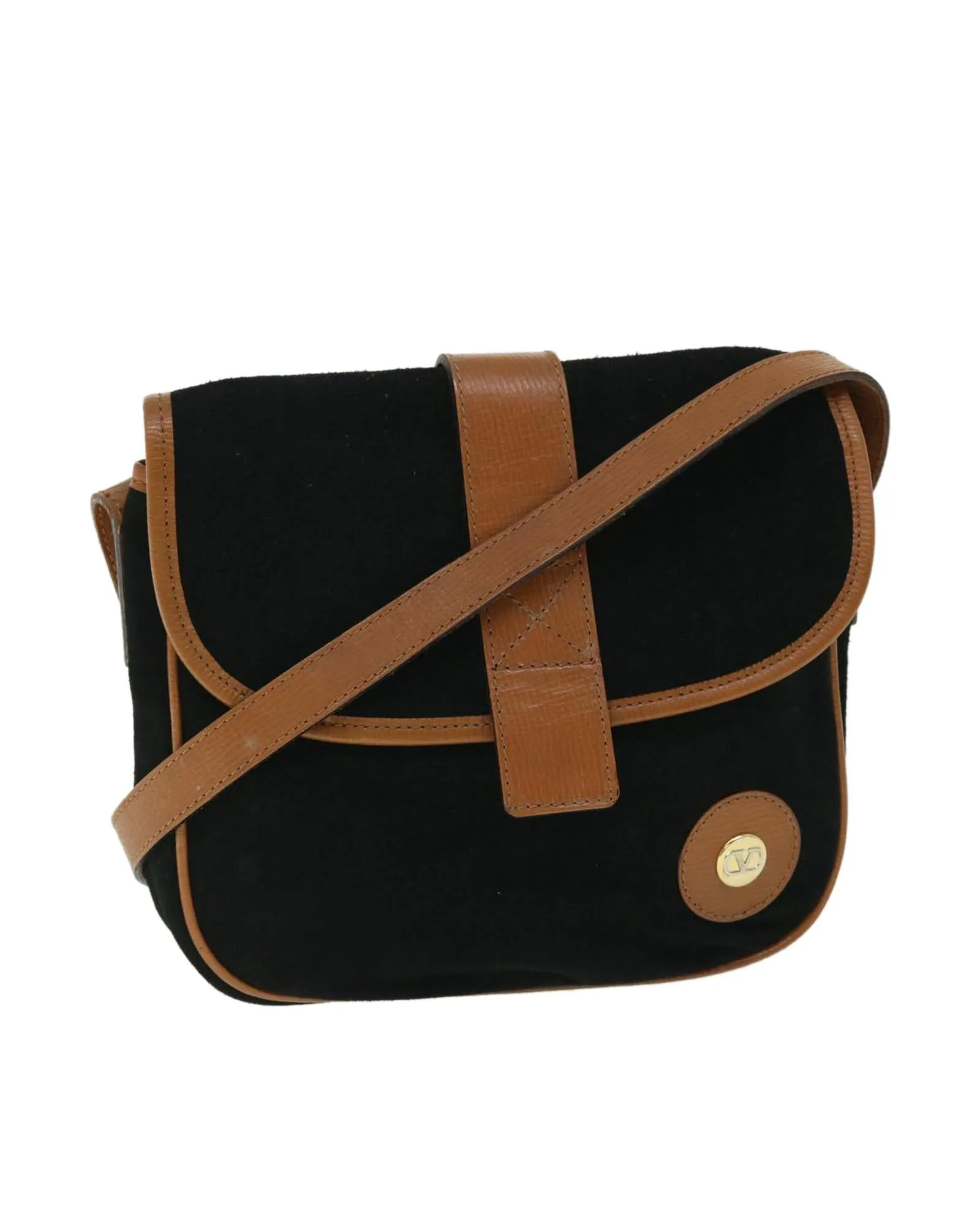 Suede Leather Shoulder Bag Auth