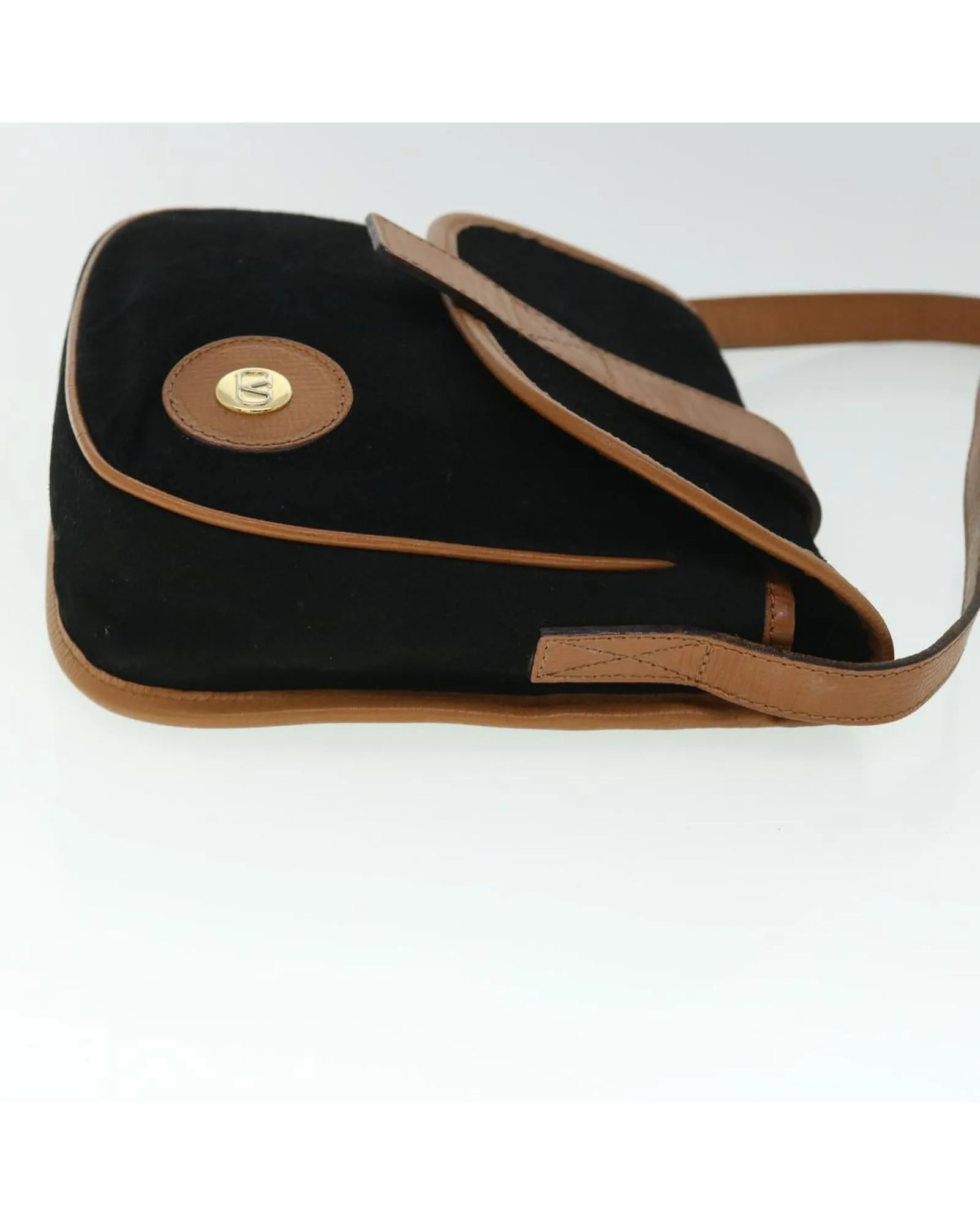 Suede Leather Shoulder Bag Auth