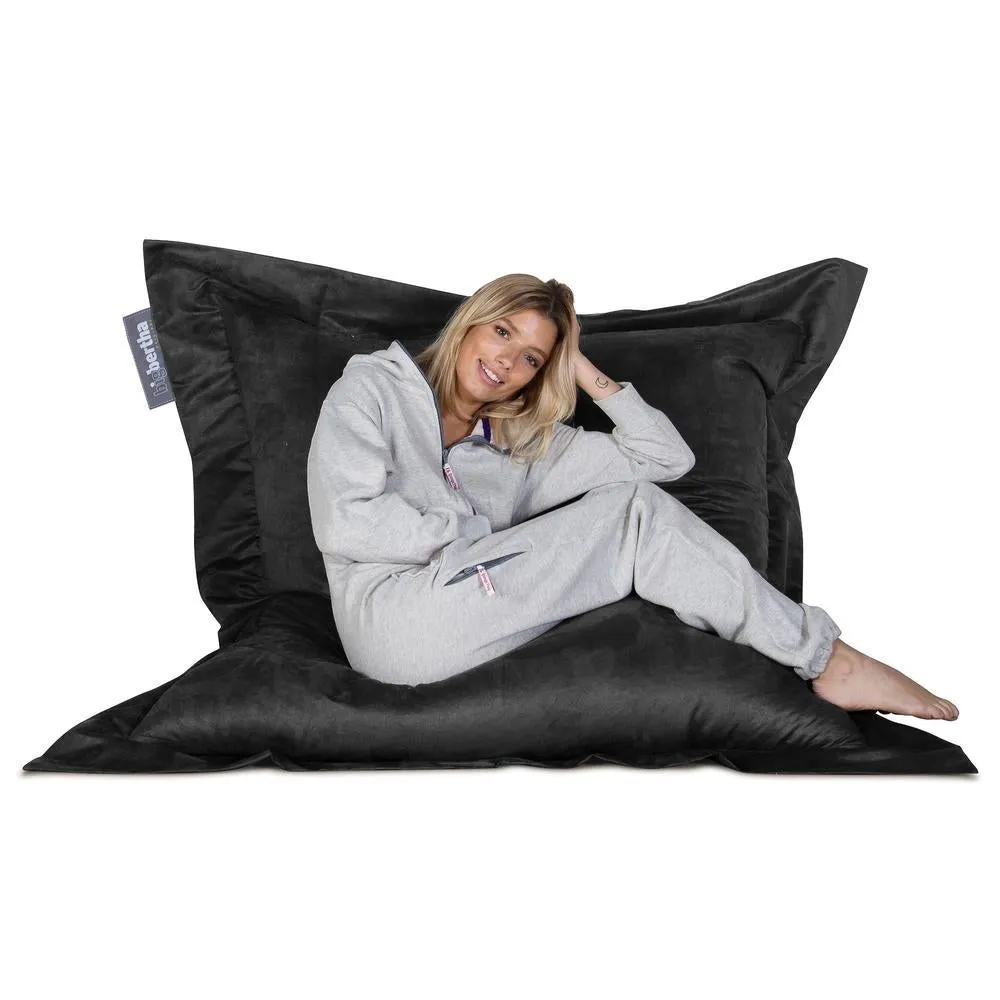 Suede XXL Giant Bean Bag - Black