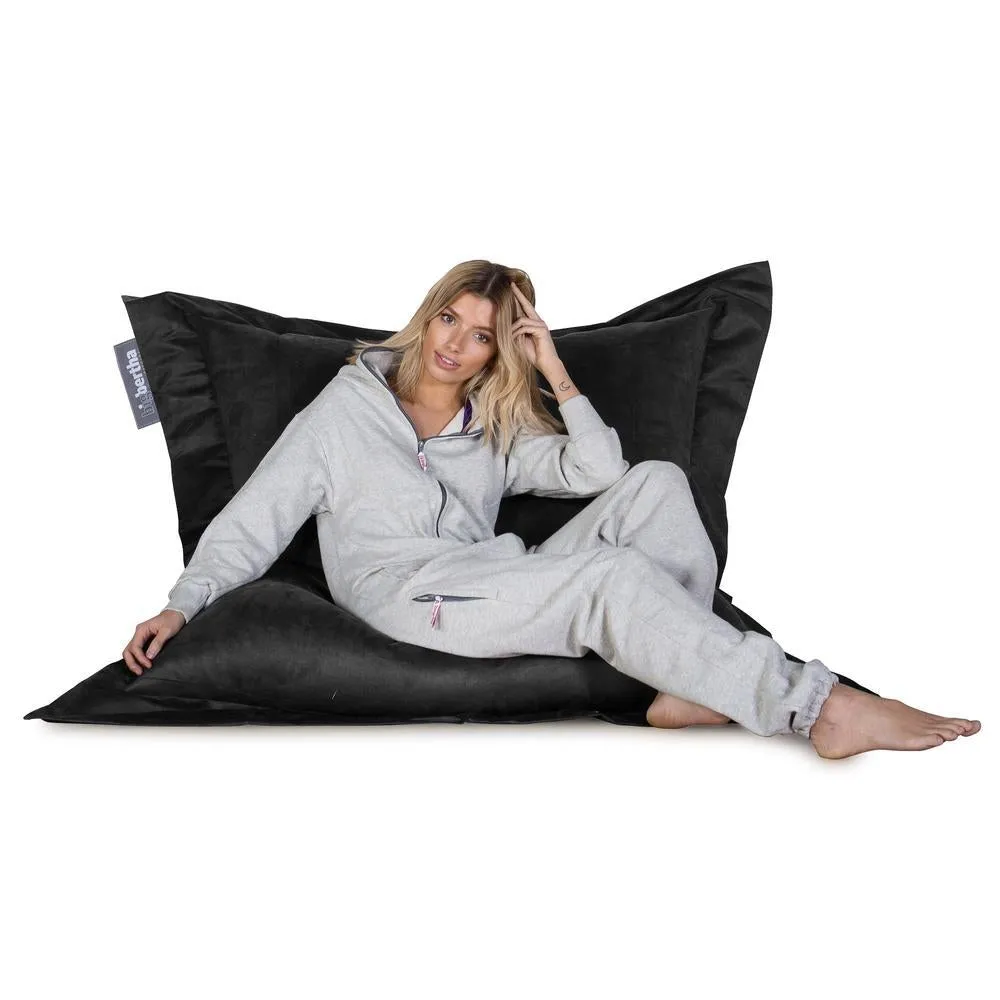 Suede XXL Giant Bean Bag - Black