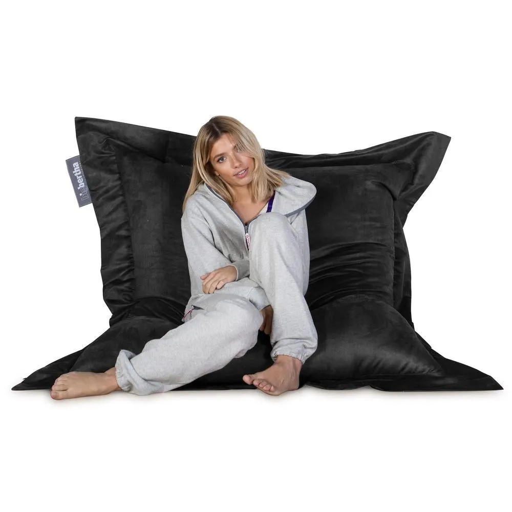 Suede XXL Giant Bean Bag - Black