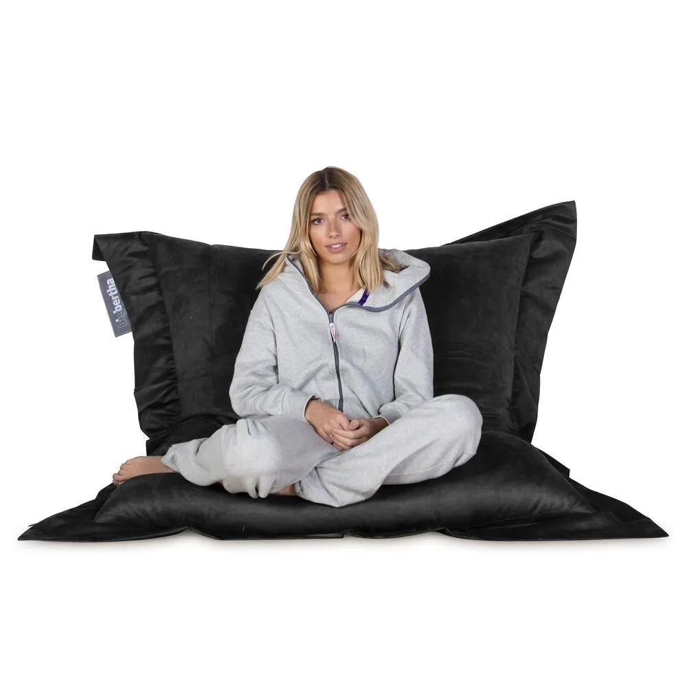 Suede XXL Giant Bean Bag - Black