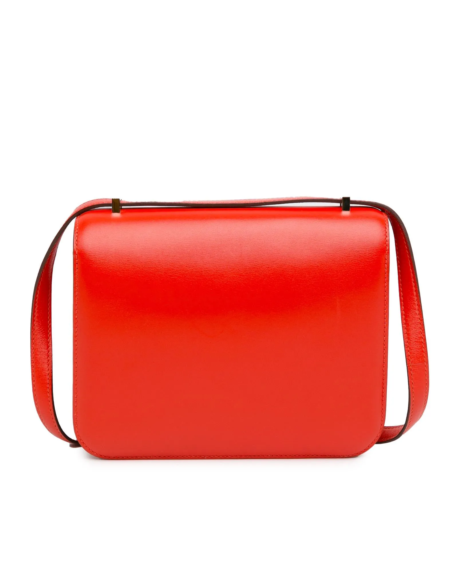 Tadelakt Leather Mini Constance 18 Bag in Rouge Tomate