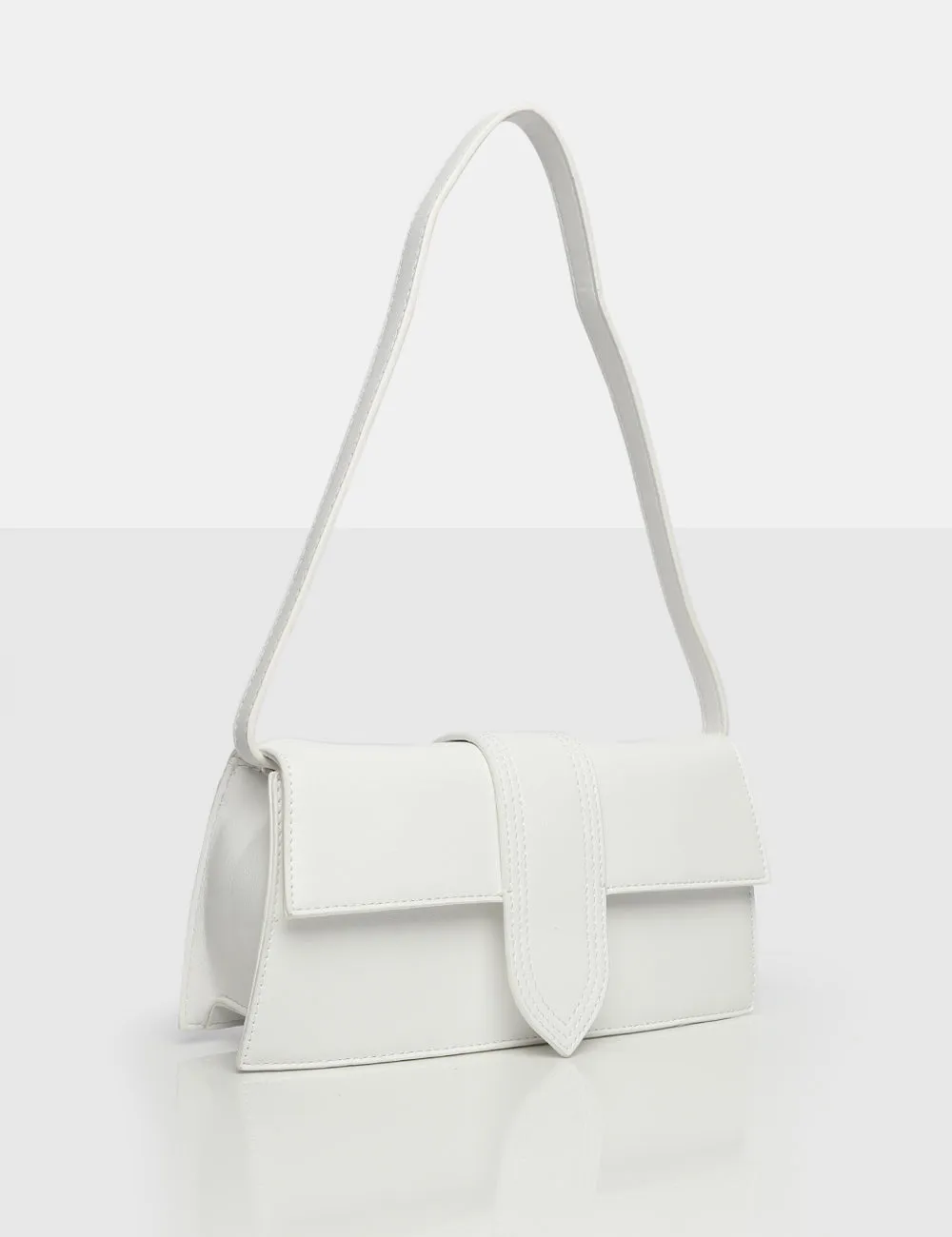 The Mani White Pu Shoulder Bag