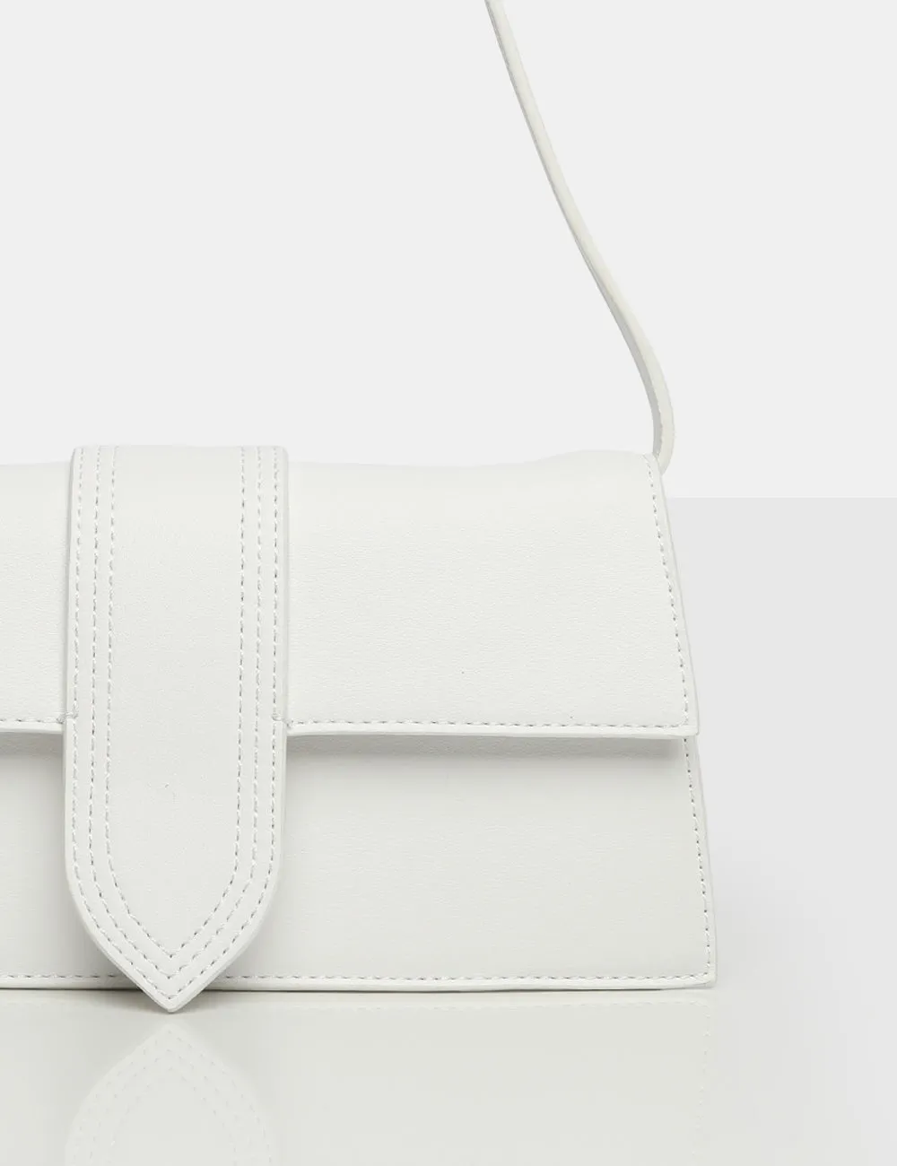 The Mani White Pu Shoulder Bag