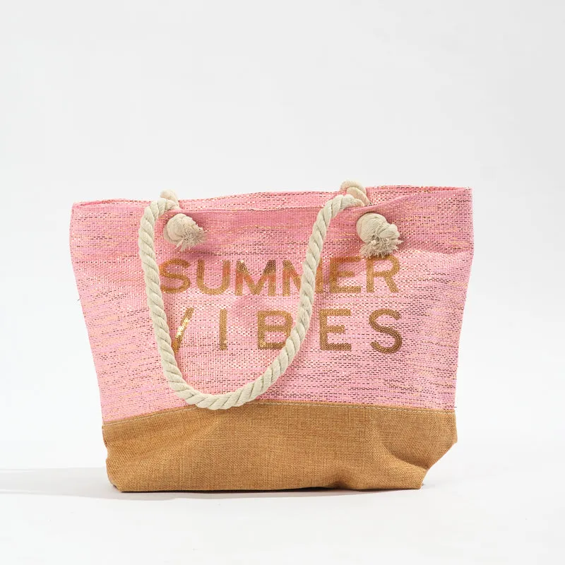 Trendy Beach Bag - Pink